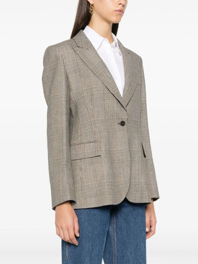 Fantasia Beige Prince Of Wales Check Blazer