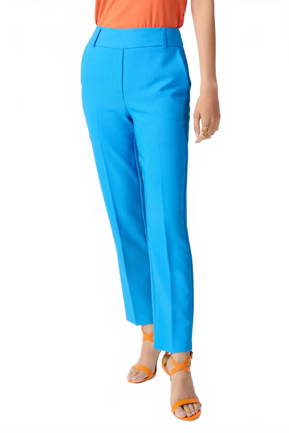 Stretch Slim Fit Pants In Blue