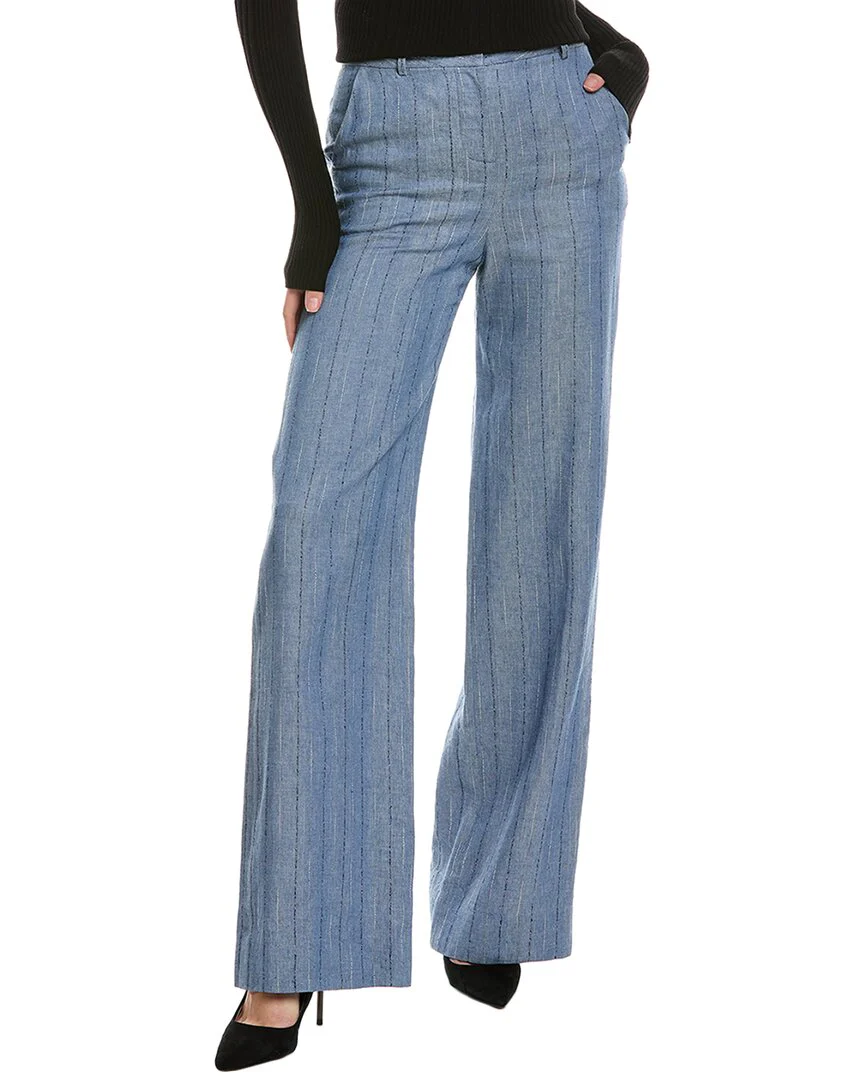 L'AGENCE Livvy Straight Leg Linen-Blend Trouser