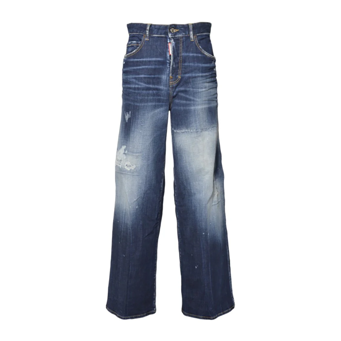 Traveler Dark White Line Jeans In Dark Blue Denim
