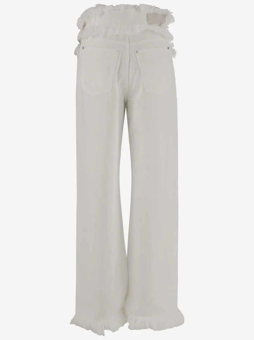 Frayed Cotton Trousers