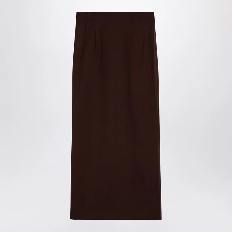The Andamane Women's Hot Chocolate Shelby Maxi Skirt In Wool