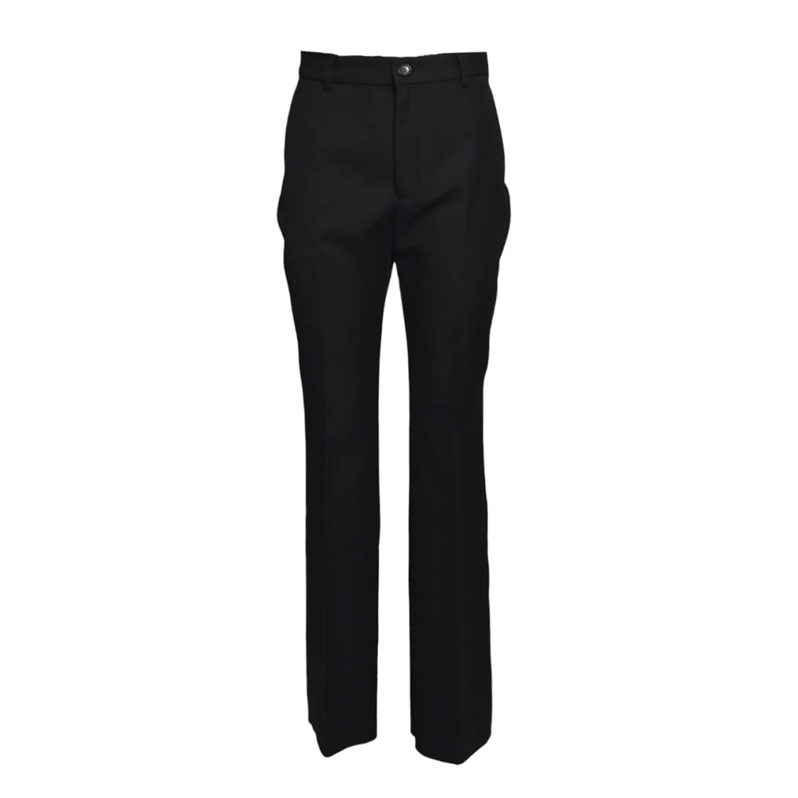 Black Wool Flared Pants