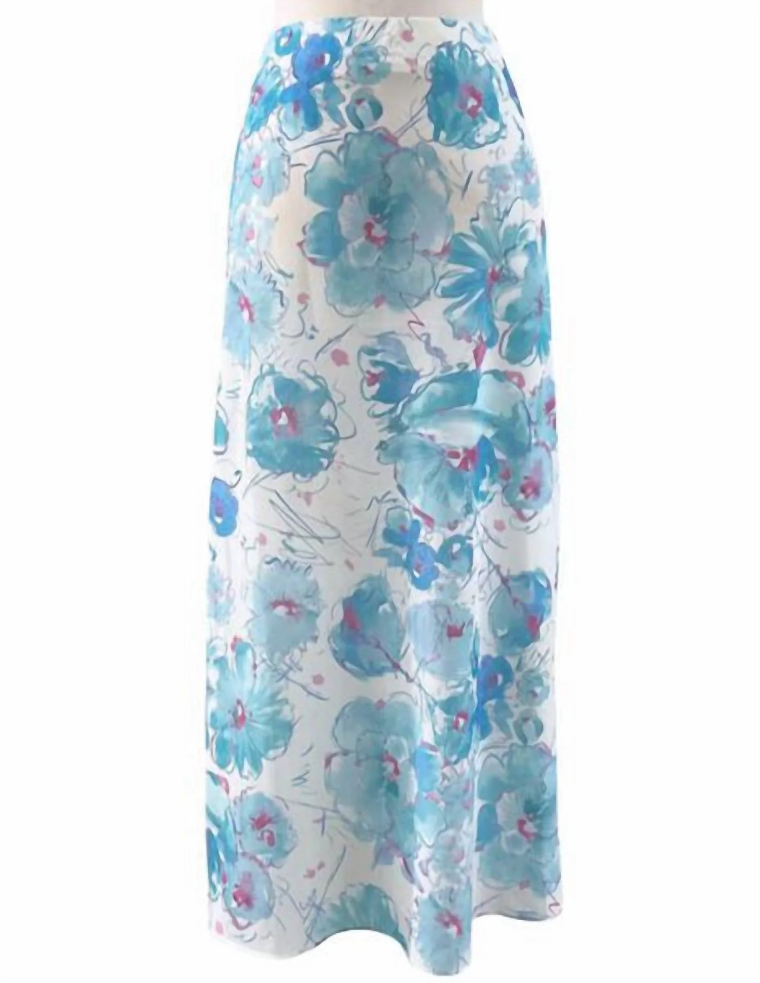 Alora Maxi Skirt In Blue Purple Floral