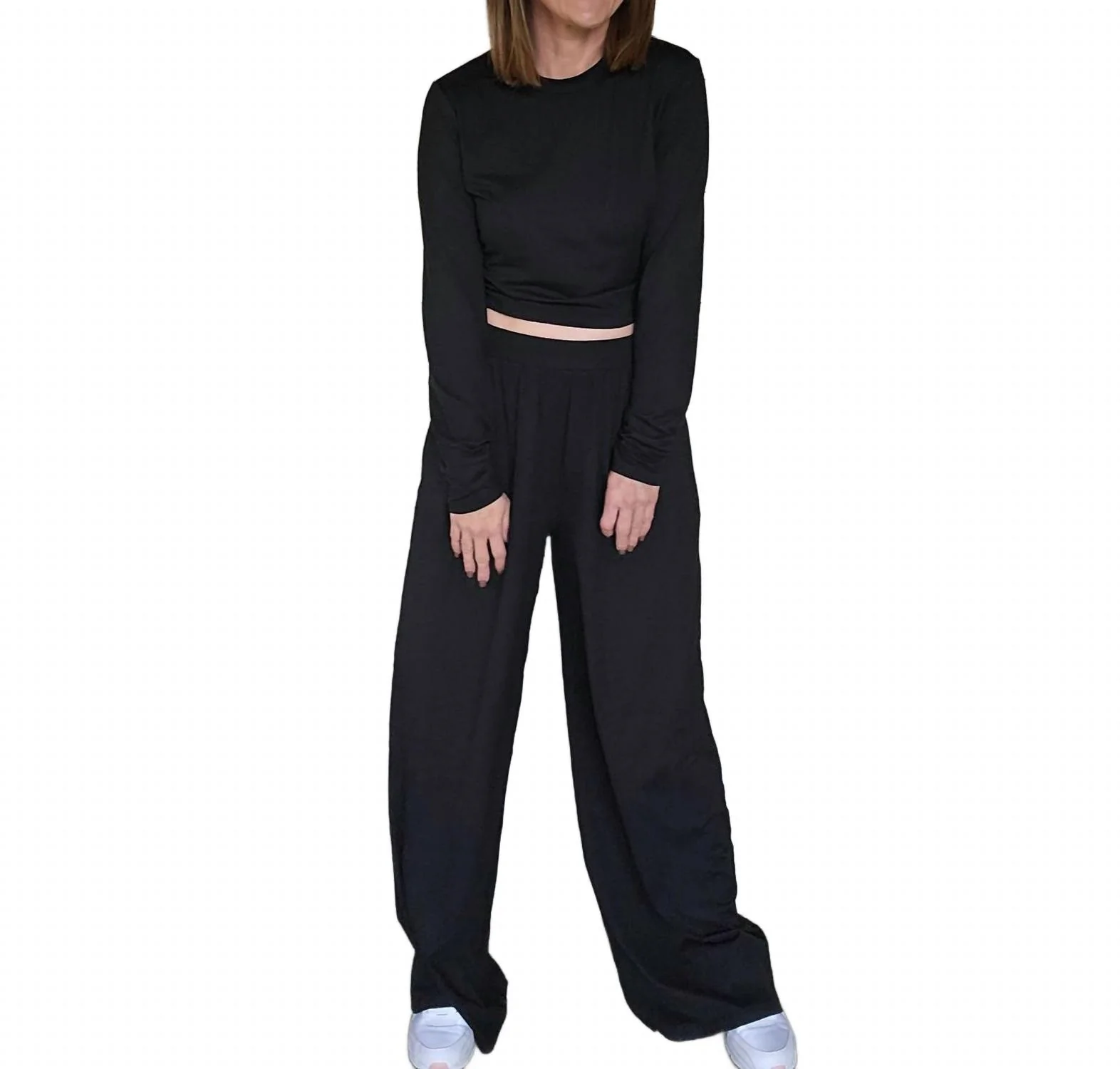 2 Piece Loungewear Set In Black