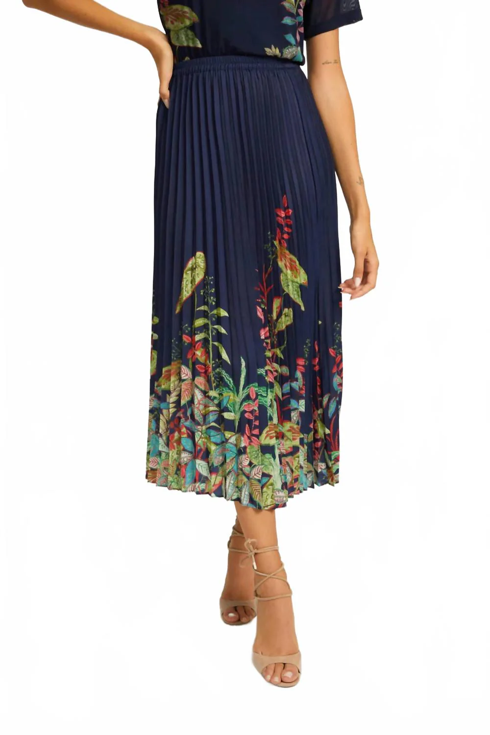 Lucille Kruger Midi Skirt In Midnight