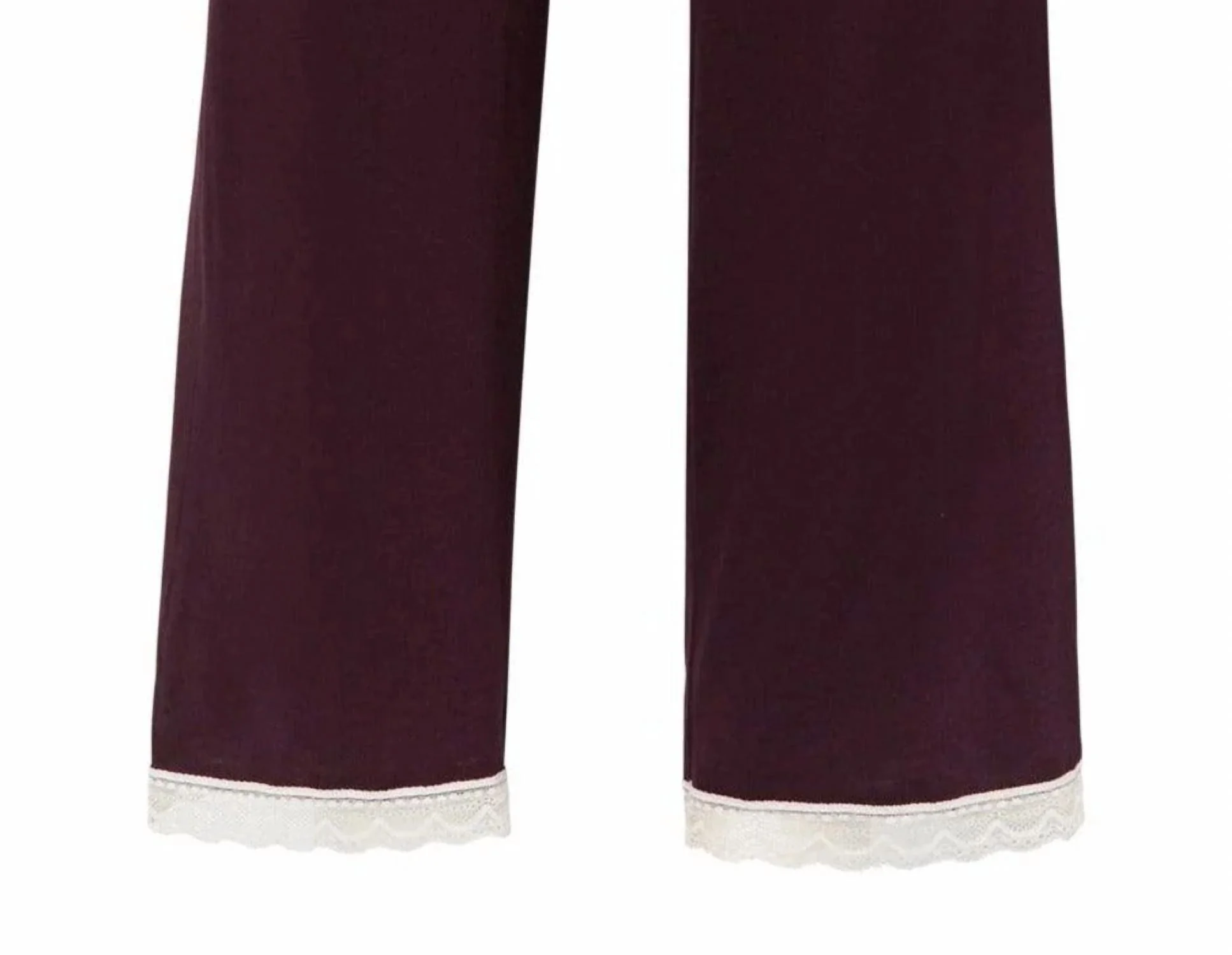 Alissa Long Sleeve Pullover Top Pajama Set In Vineyard