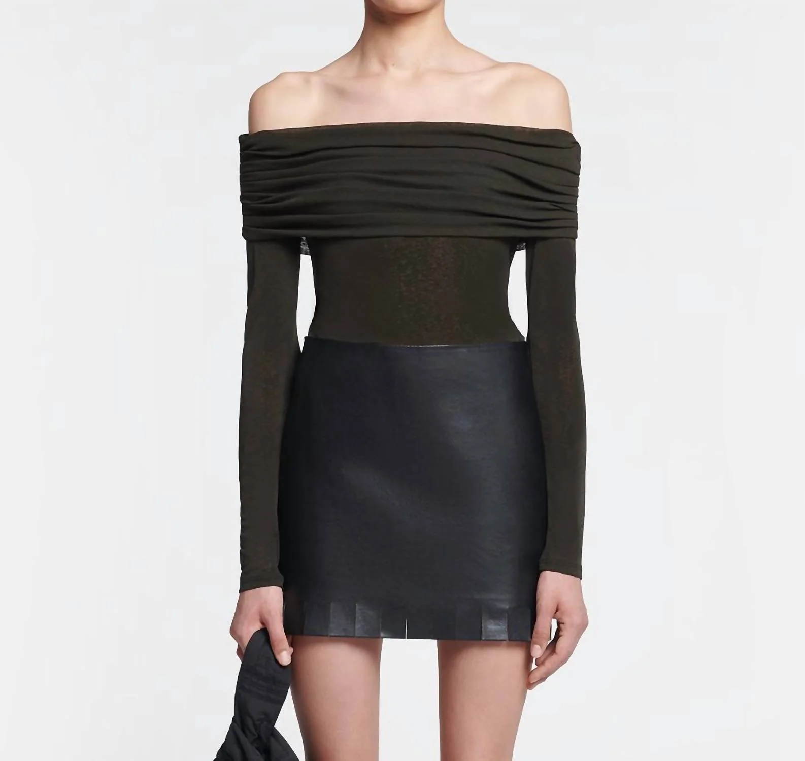 Women's Saige Fringed Mini Skirt In Black