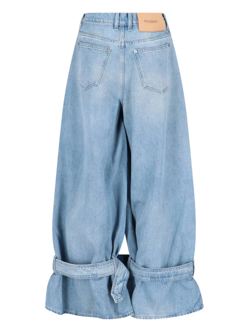 Buckle Baggy Jeans – Light Blue
