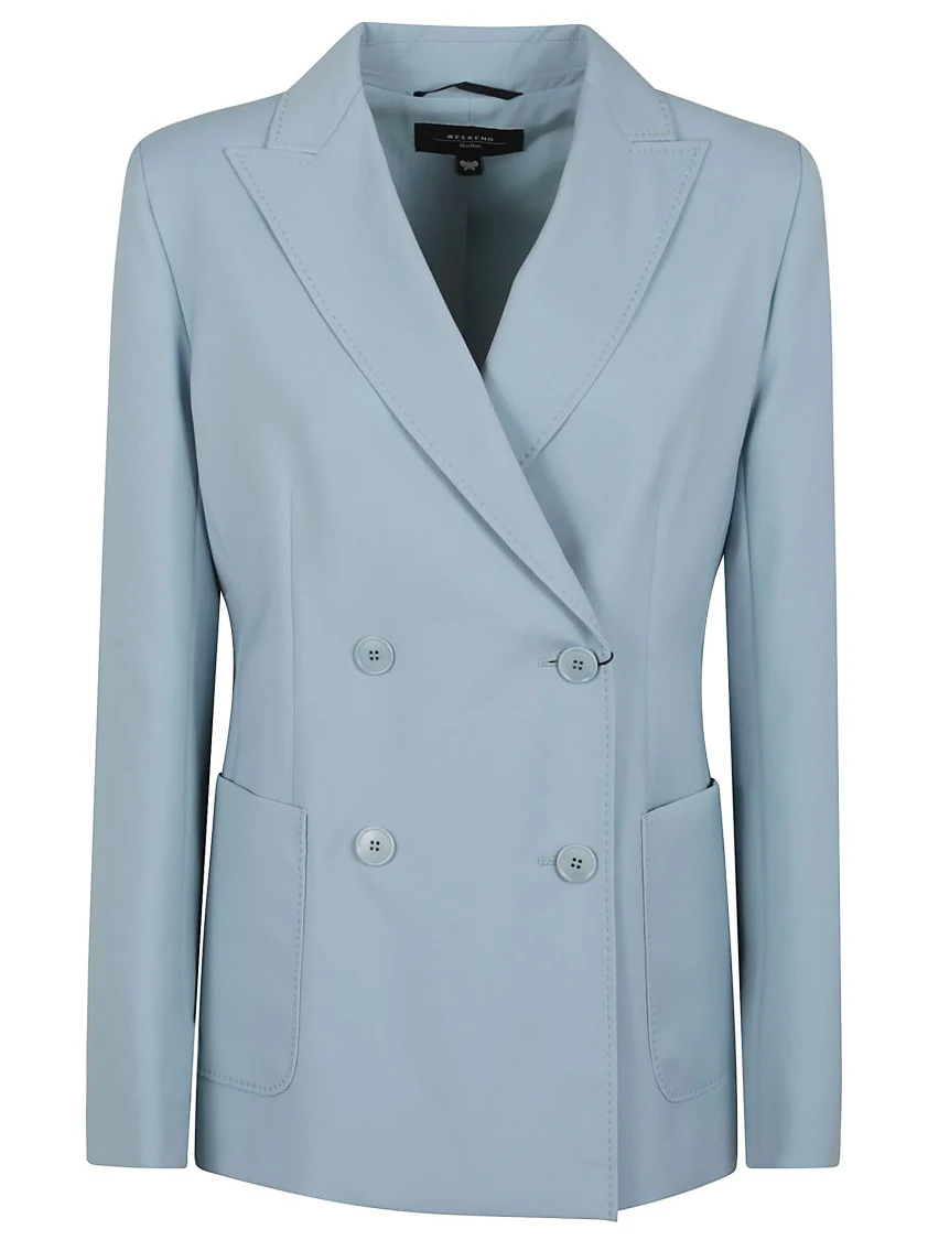 Light Blue Double-Breasted Max Mara Jacket