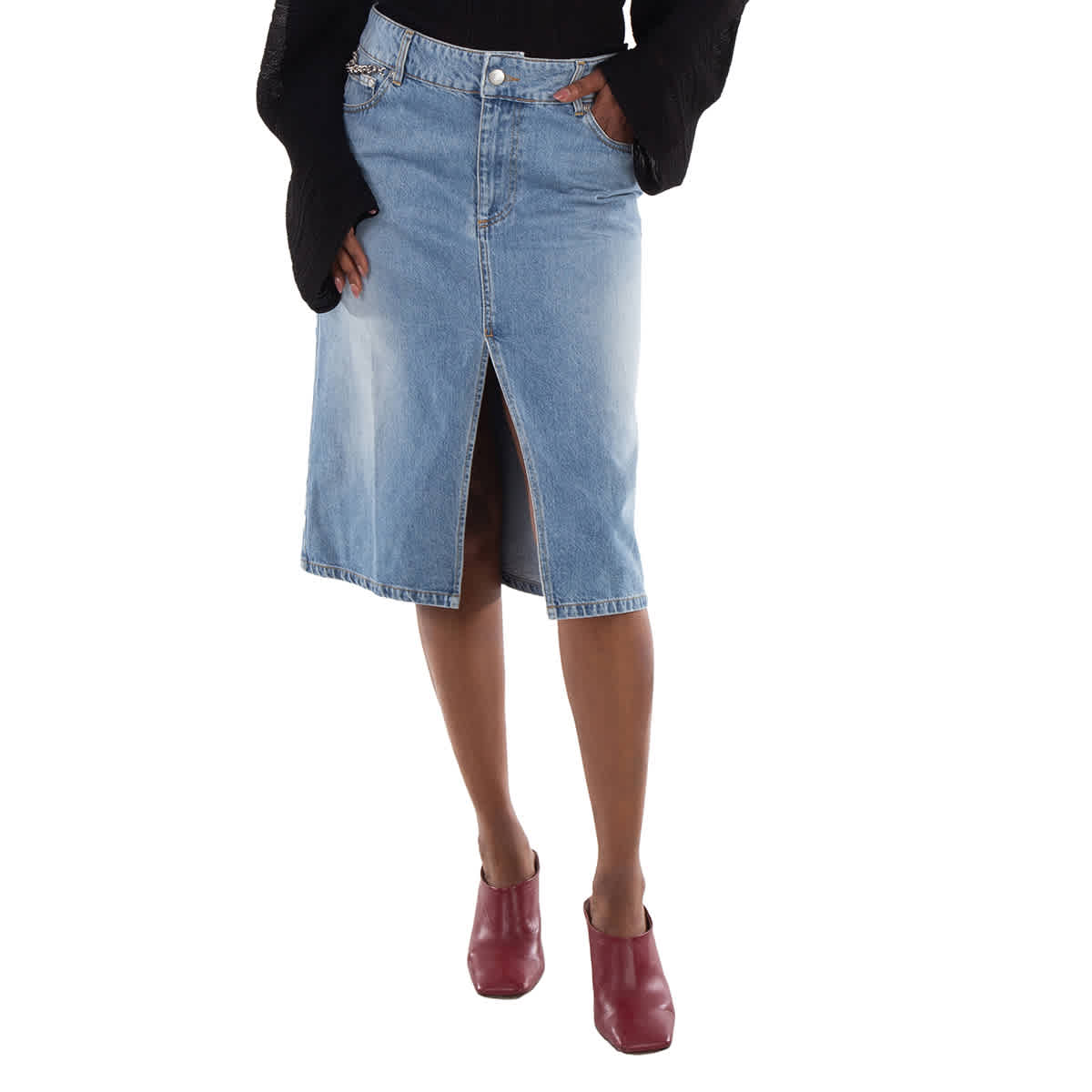 Stella McCartney Falabella Chain Denim Skirt