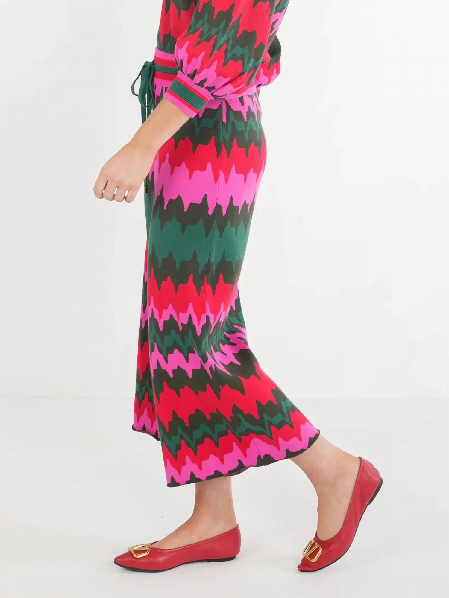 Teddy Crop Trouser In Ruby Ripple