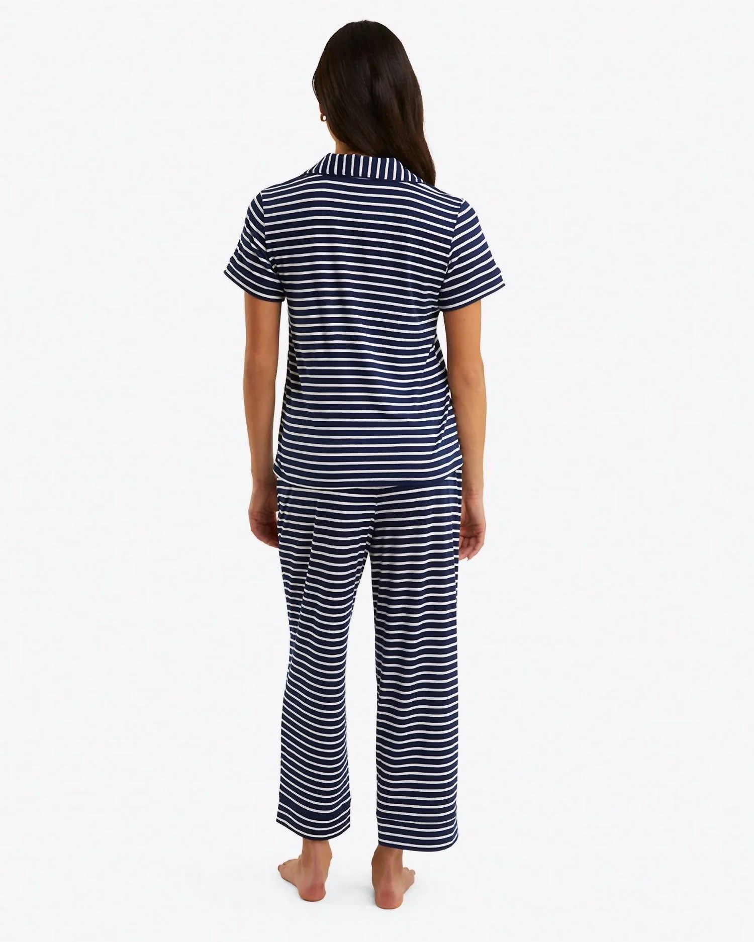 Linda Pajama Set In Nautical Stripe