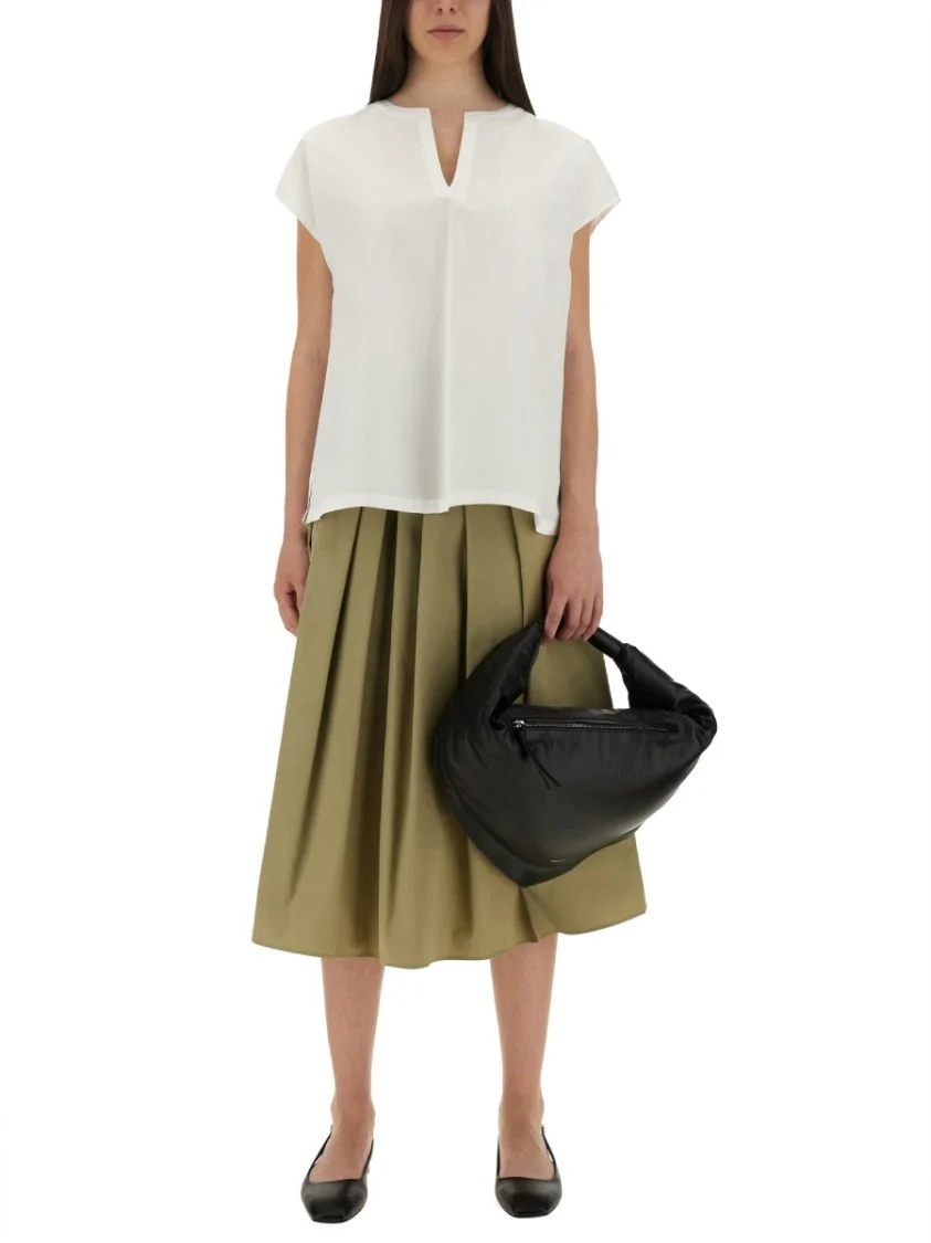 Mid-Calf Wide Fit Cotton Skirt