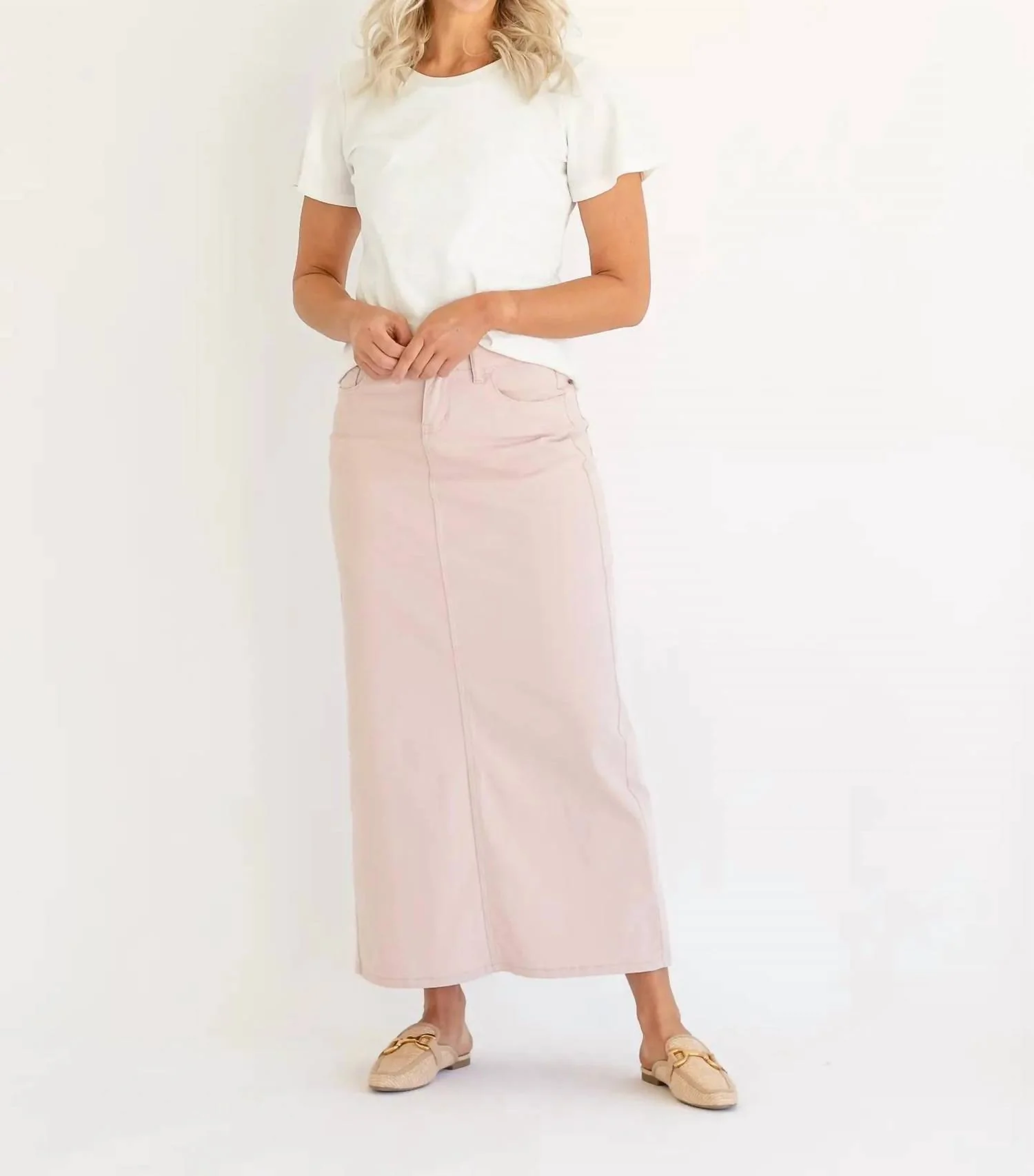 Stella Maxi Skirt In Rose