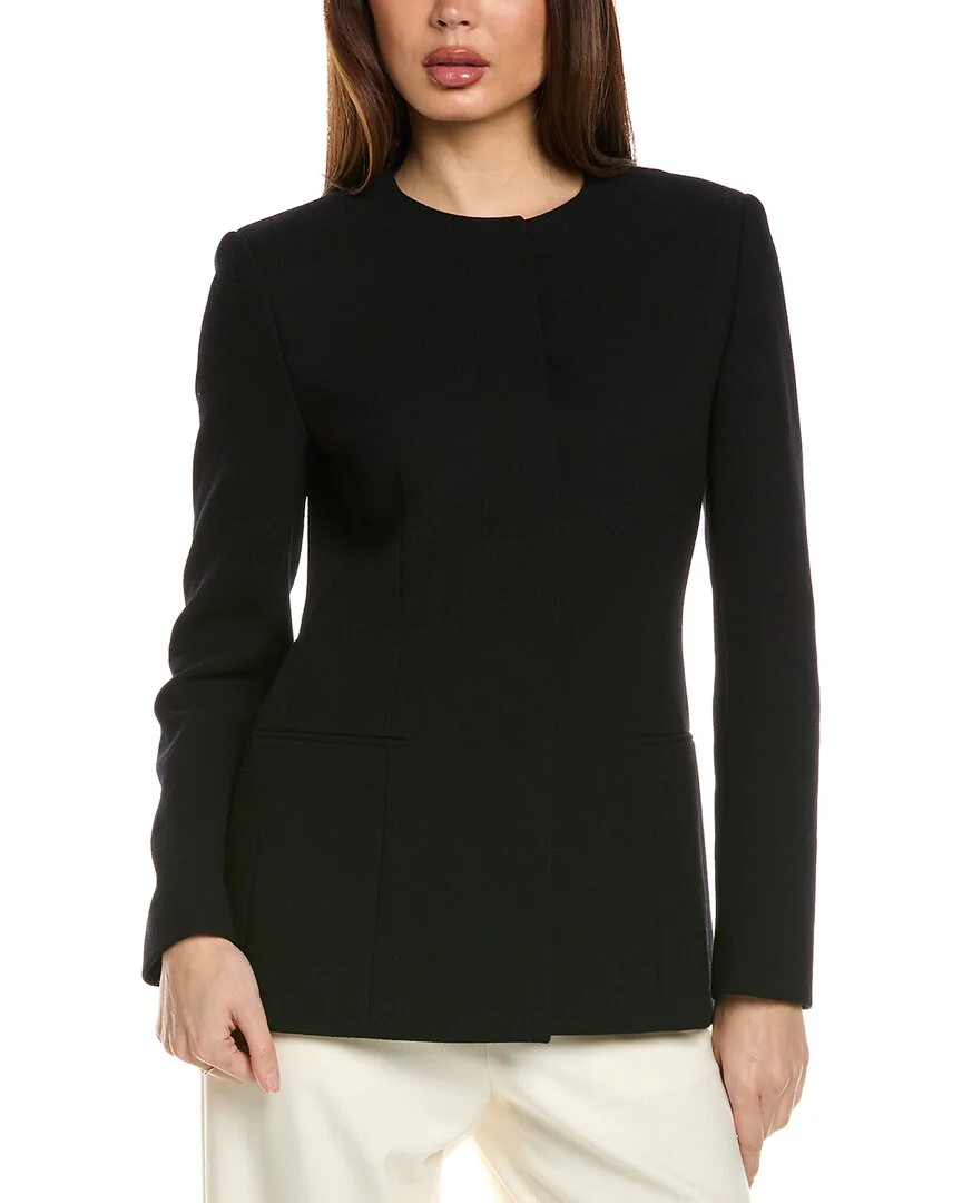 Lafayette 148 New York Wool Collarless Blazer