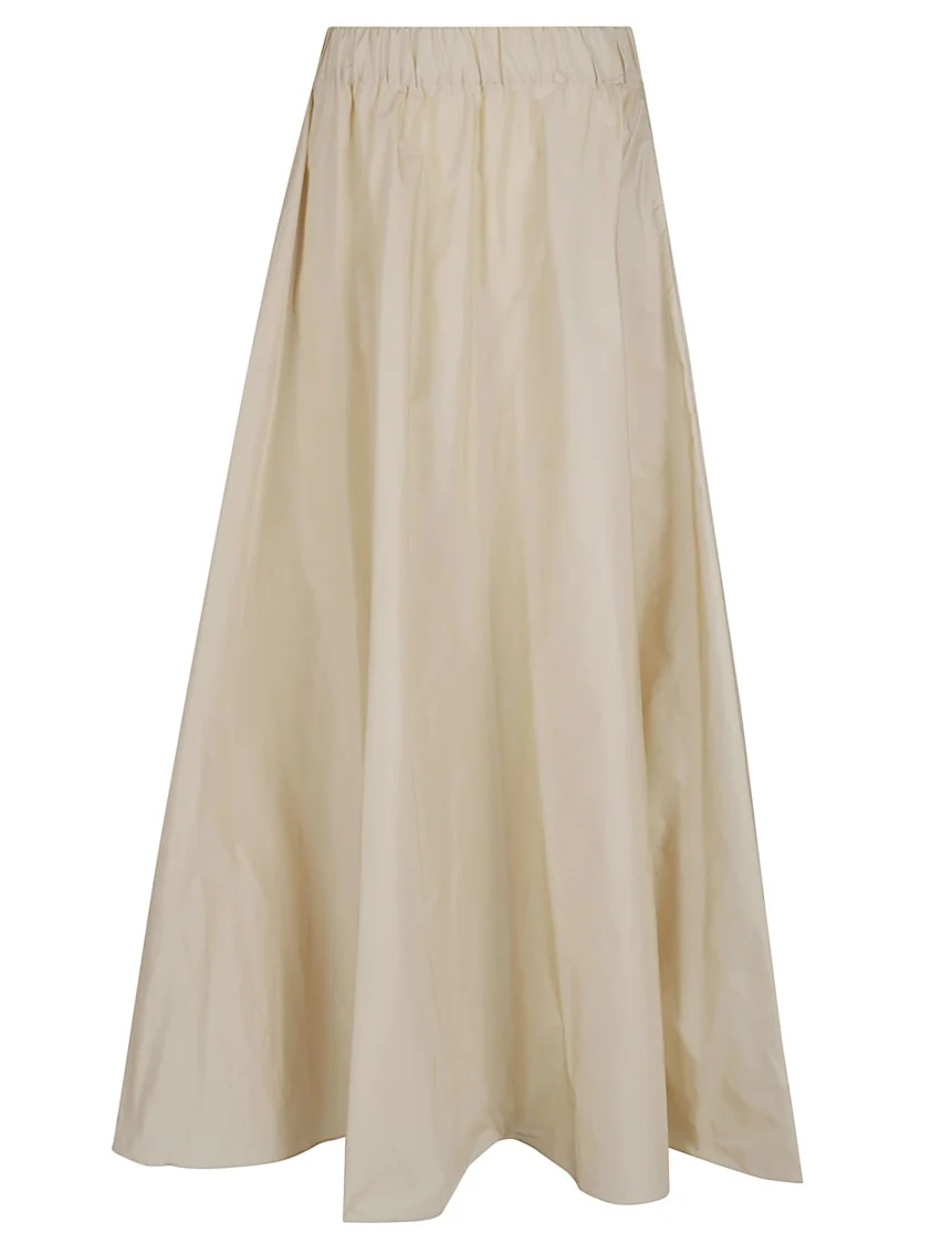 Flowing Satin-Effect Maxi Skirt