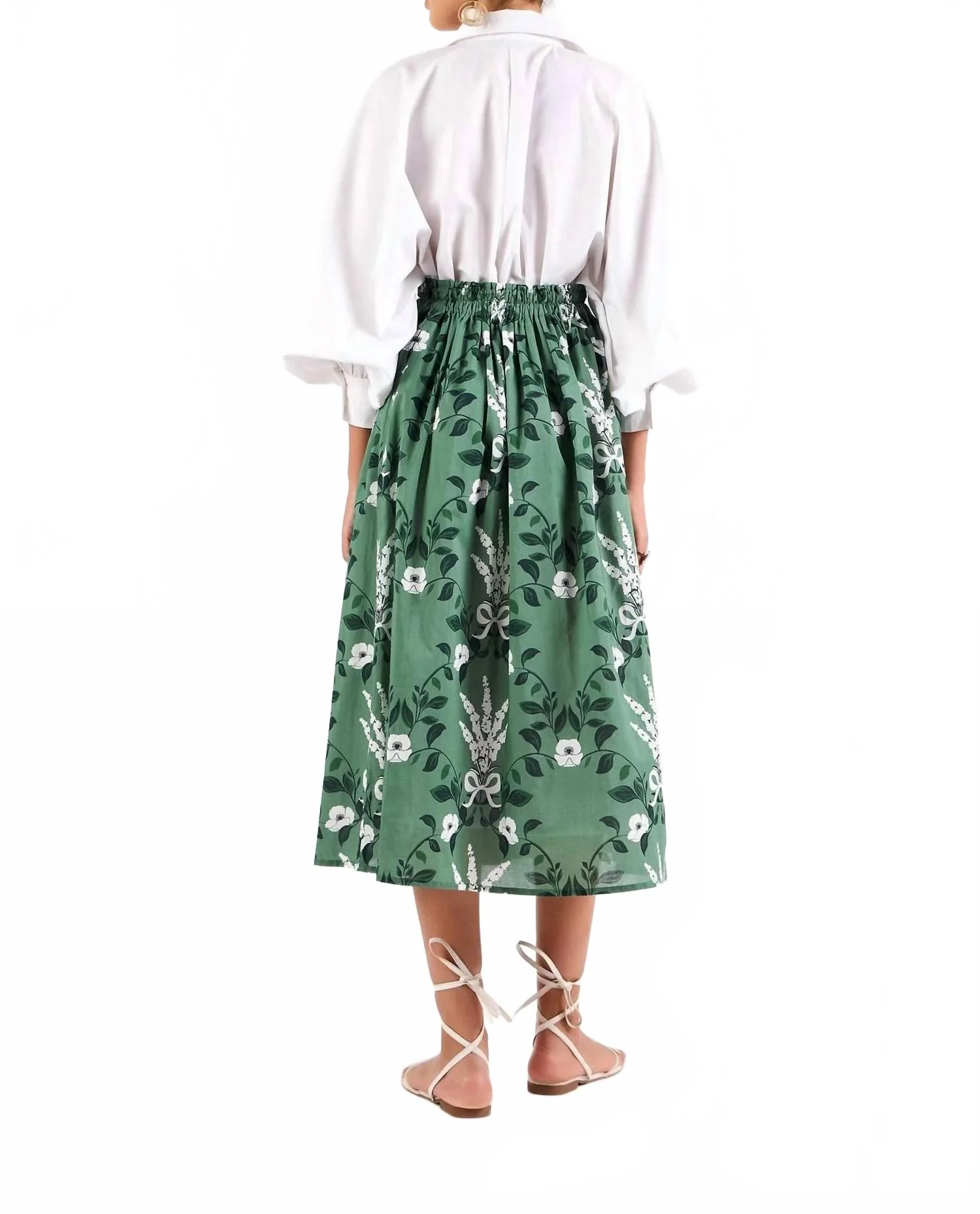 Amber Midi Skirt In Green