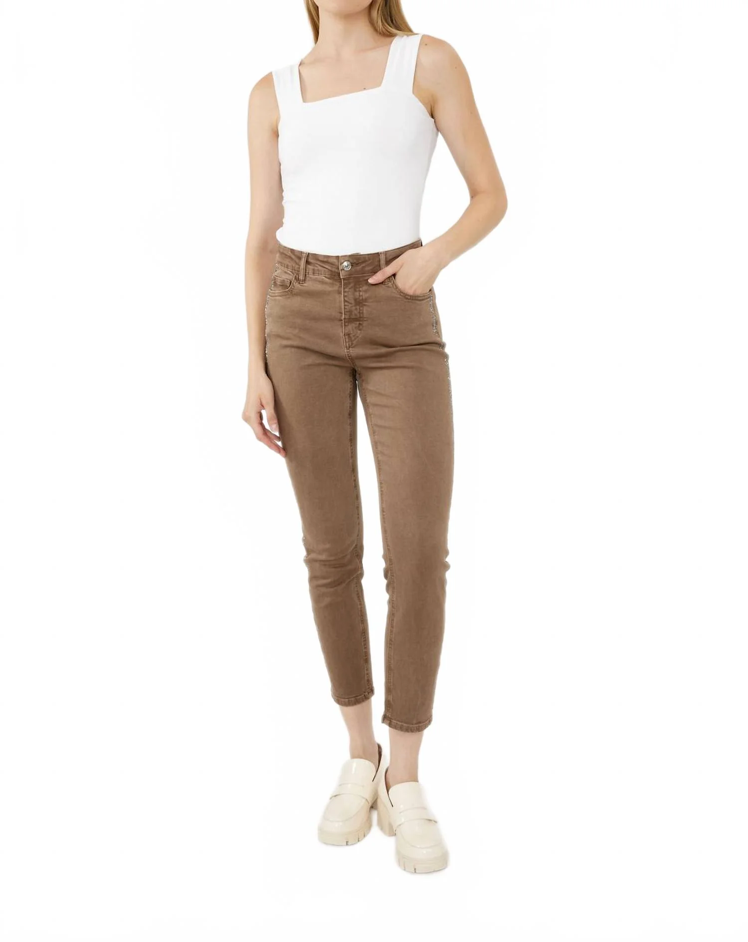 Woven Pant In Taupe