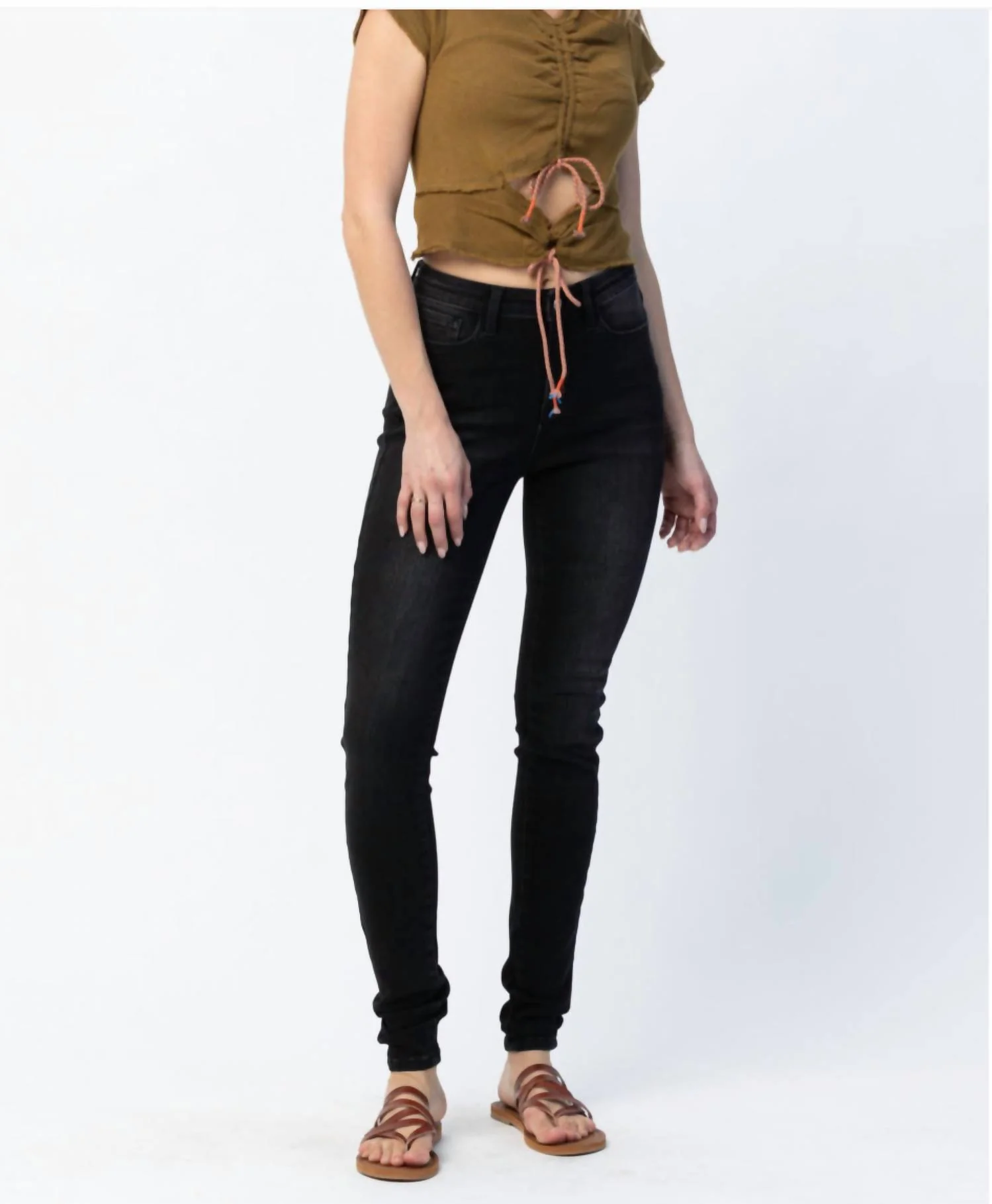 Skinny Long Inseam Jean In Black