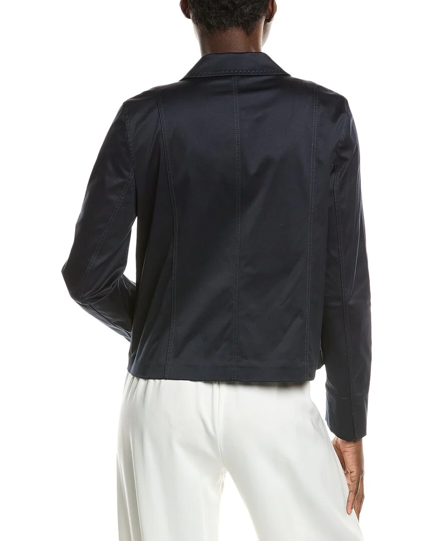 Lafayette 148 New York Collared Zip Pocket Jacket