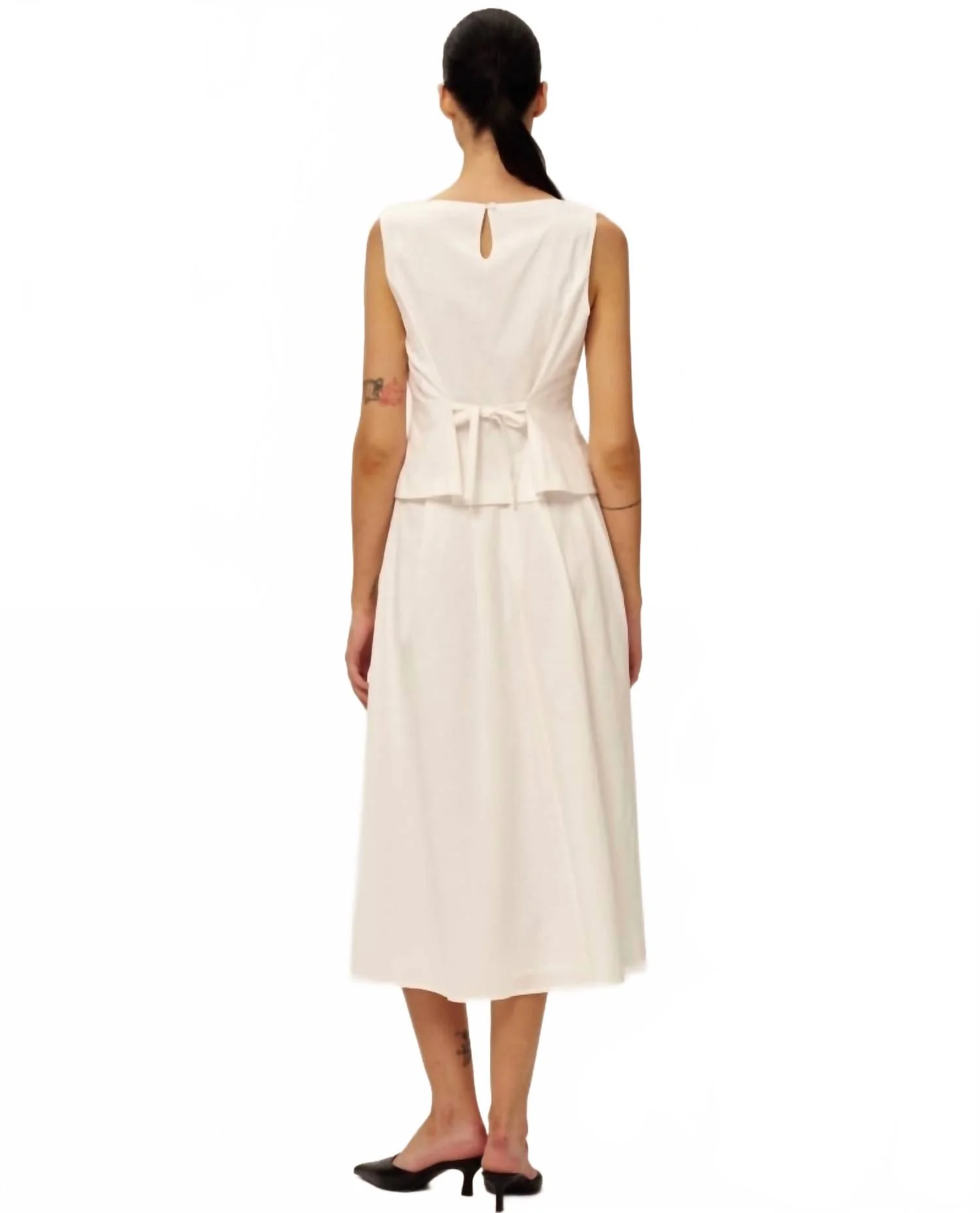 Brittney Midi Skirt In Off White