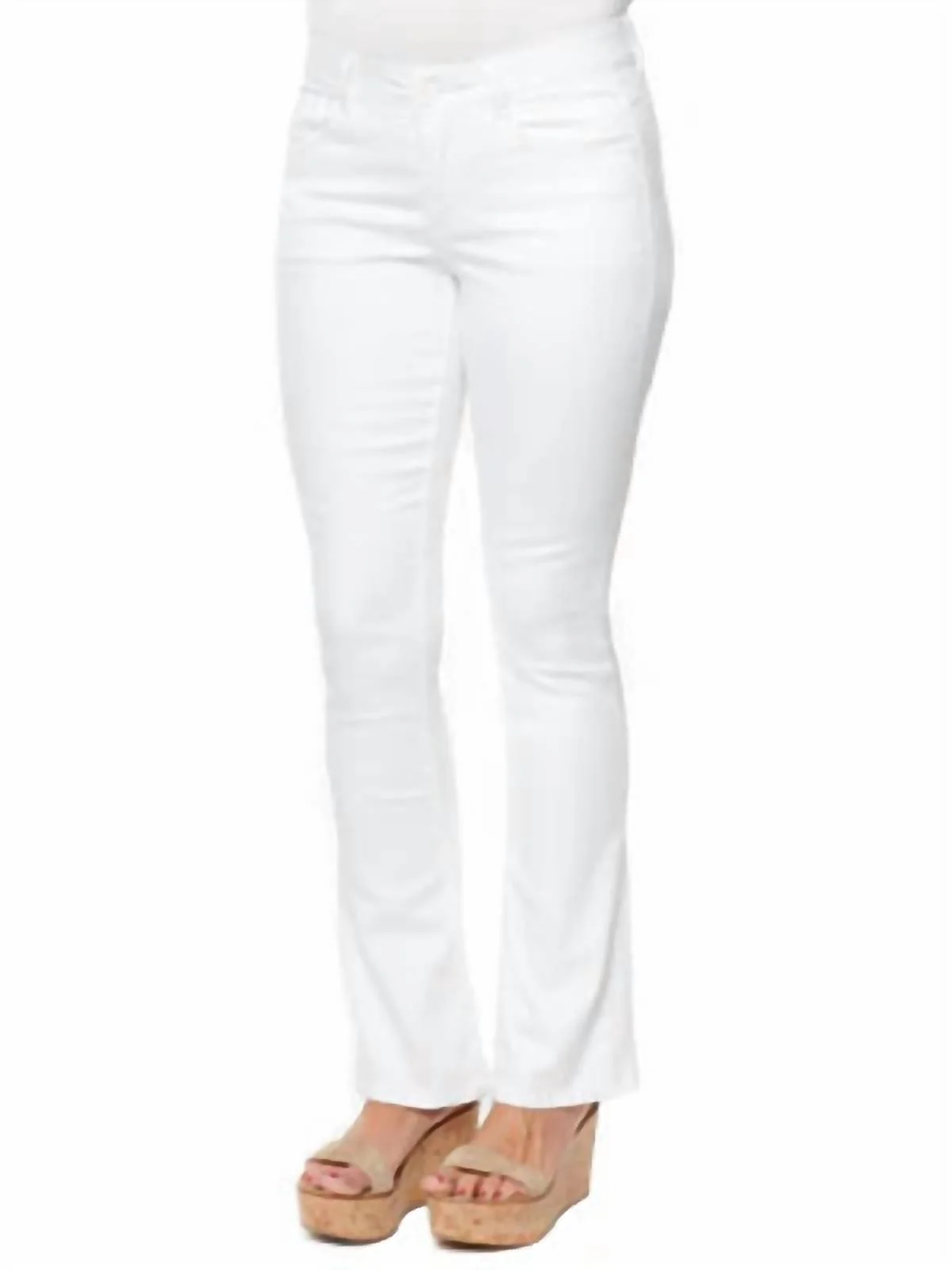 Slim Fit Baby Bootcut Jeans In White