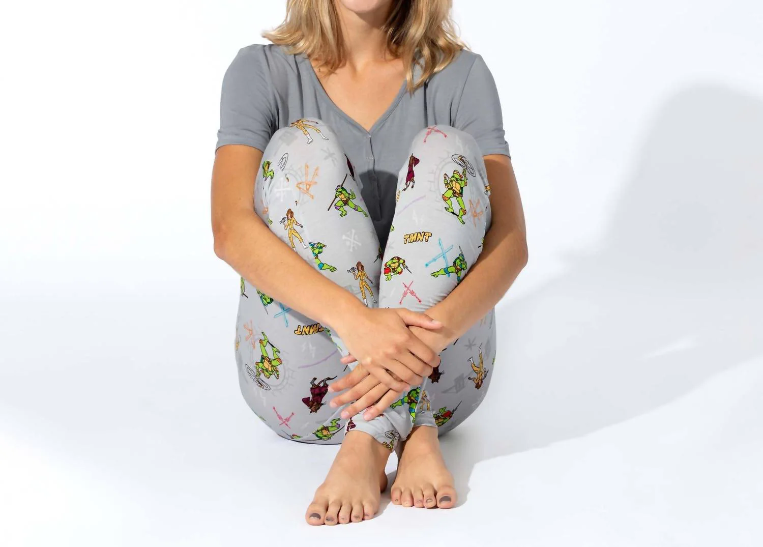 Classic Bamboo Pajama Set In Teenage Mutant Ninja Turtles Retro