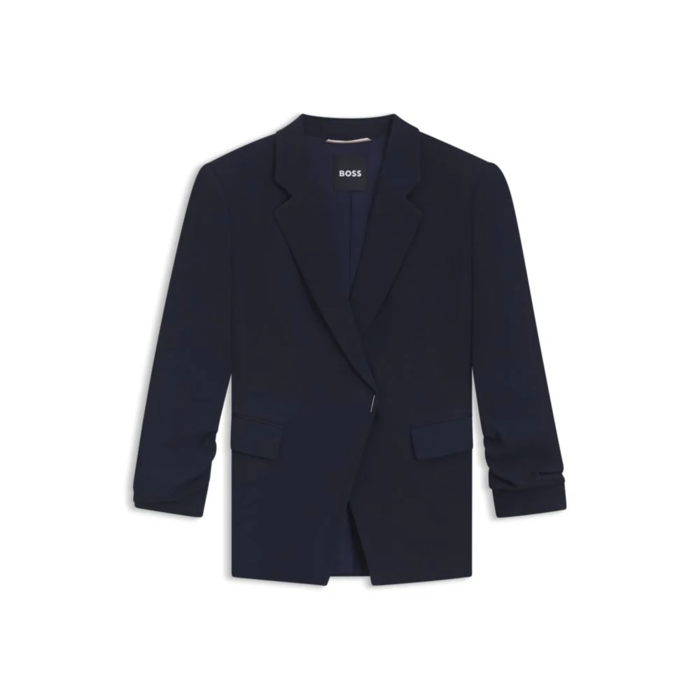 Slim-fit blazer with press-stud closure