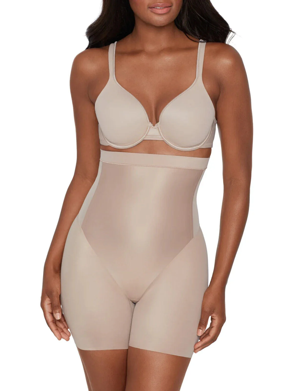 Miraclesuit Core Contour Shapewear Women's L Stucco High-Waist Bike Short ERK303 (Regular,L,Beige)