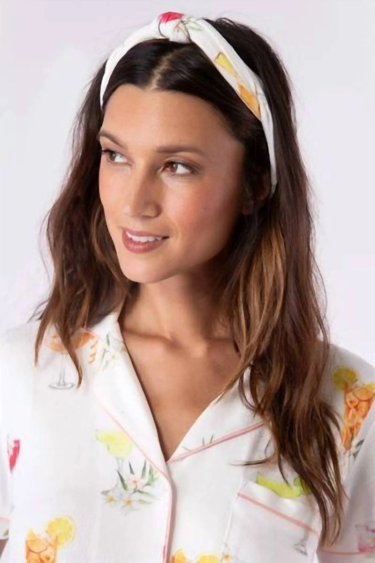 Sippin On Sunshine Pajama Set In White