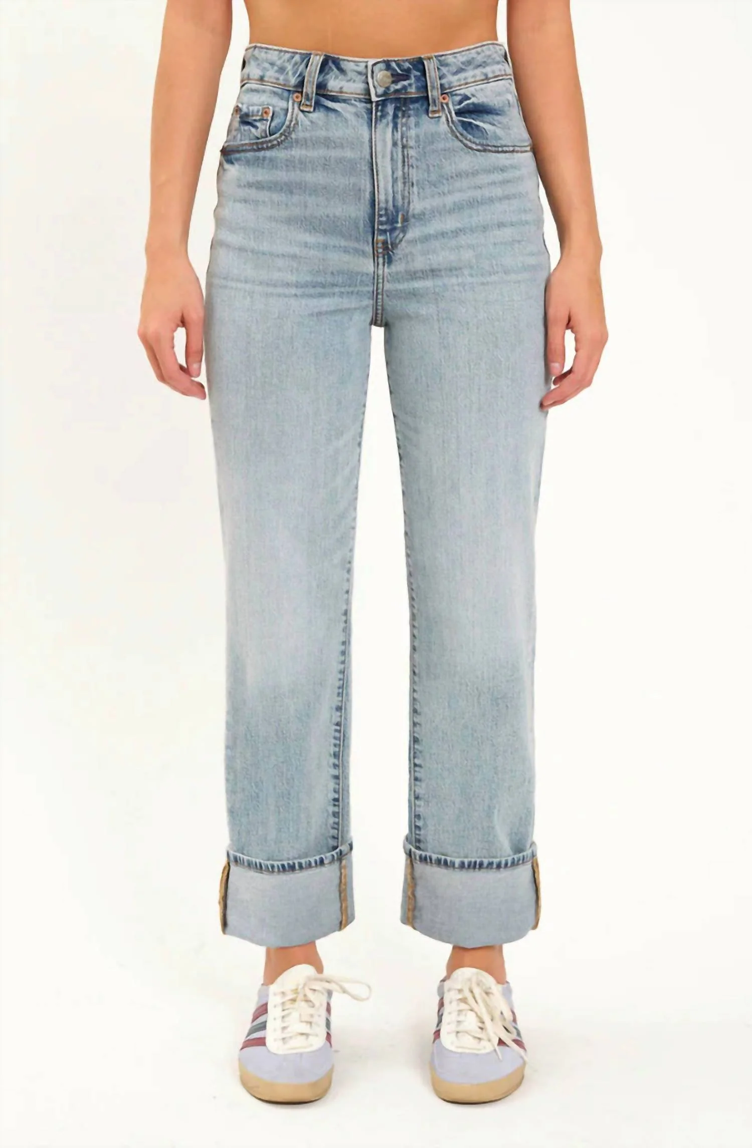 Sundaze High Rise Vintage Straight Jeans In Girl Code