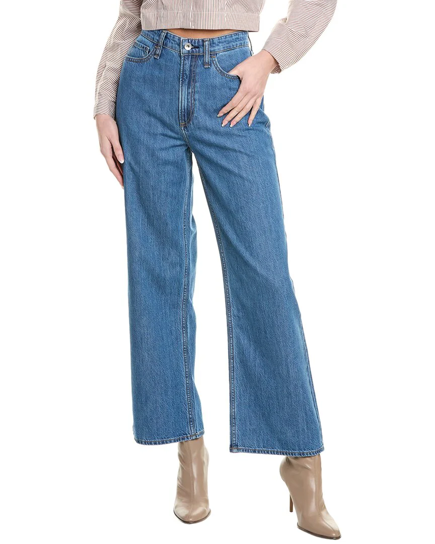 rag & bone Lori Mid-Rise Medium Wash Wide Leg Jean
