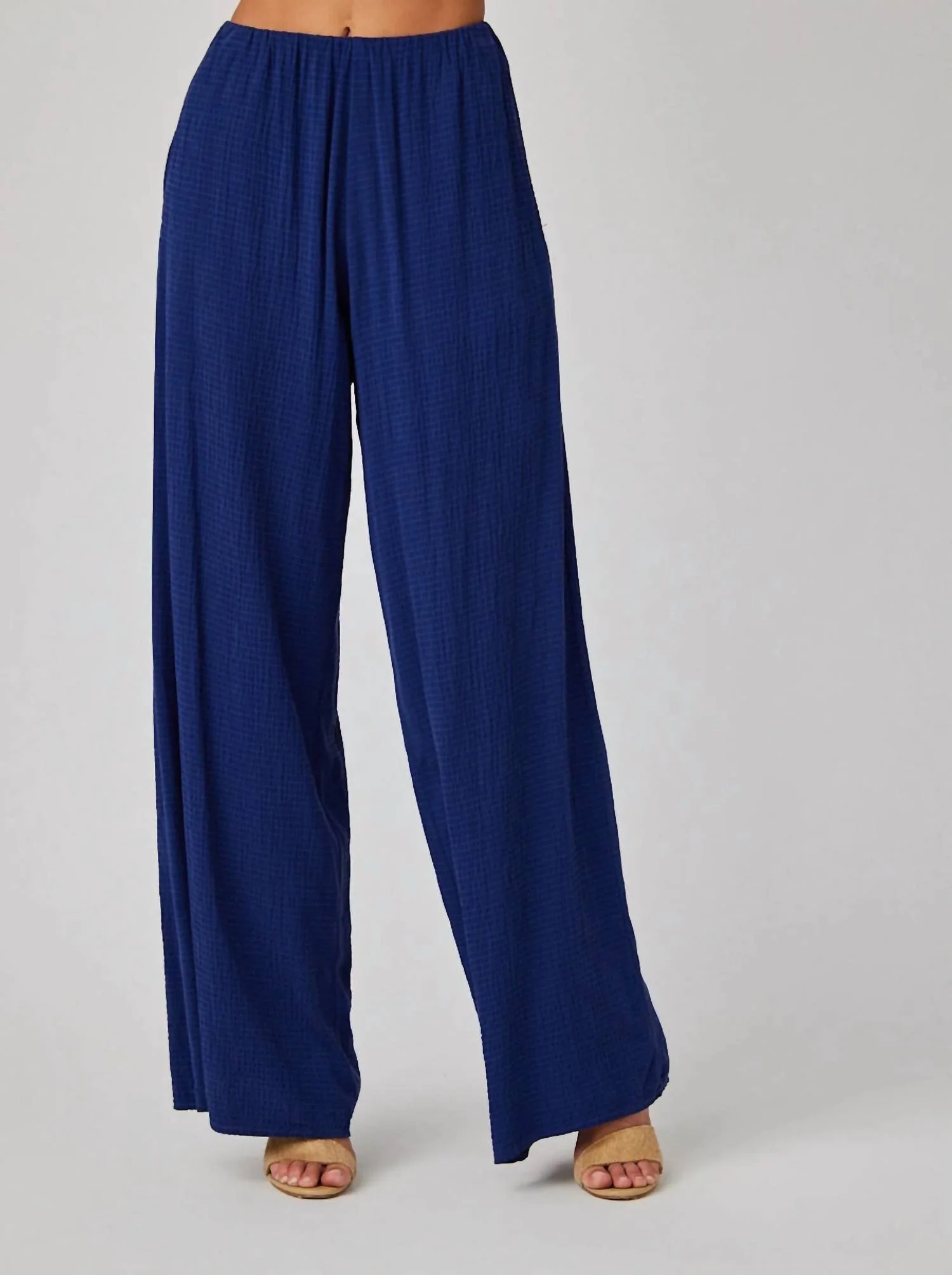 Clean Wide Leg Pant In Navy Coast