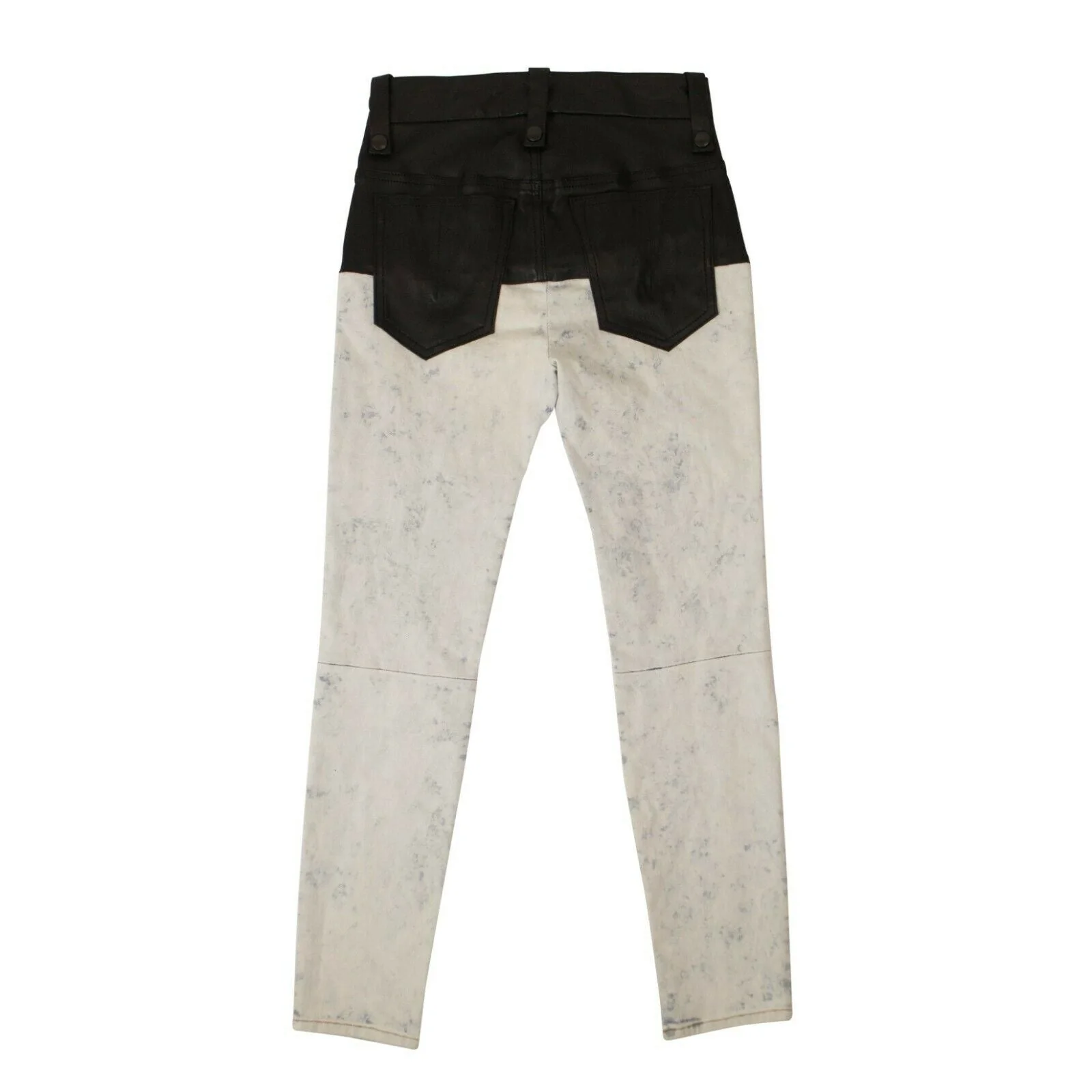 Unravel Project Leather Corset Jeans - Black