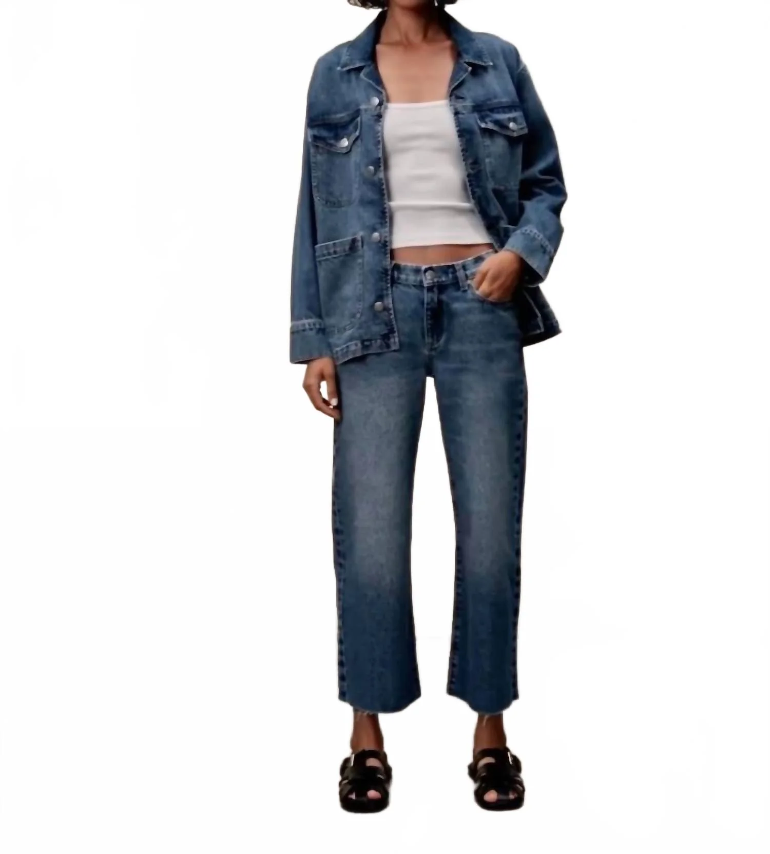 Women's Drue Straight Ankle Jean In South Lake