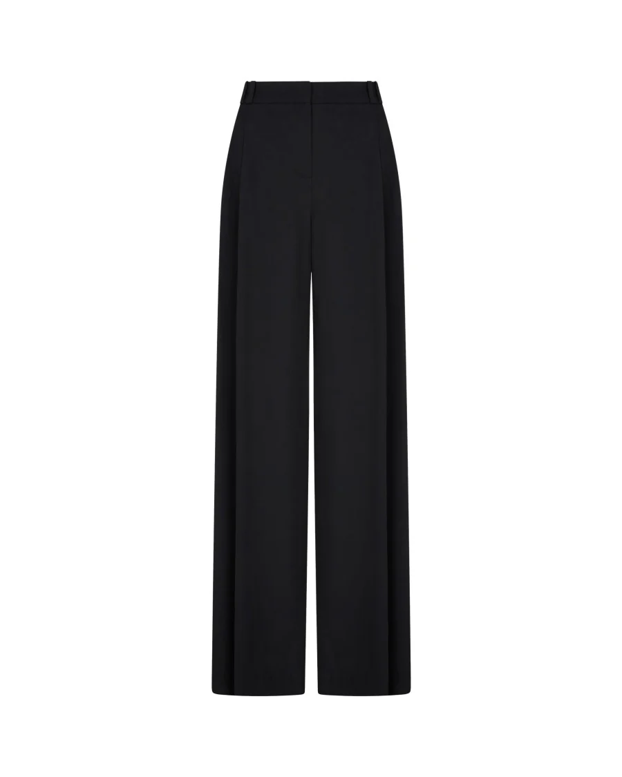 Serena Trouser With Georgette Trim - Black