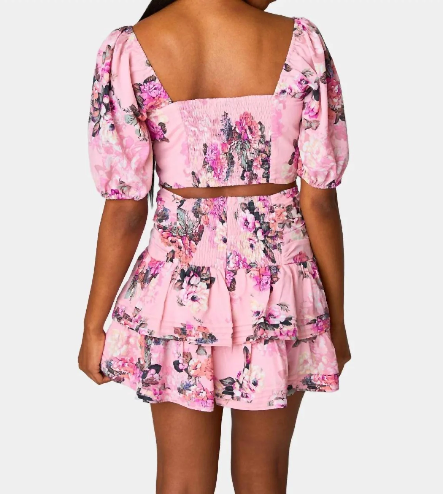 Williams Two-Piece Set Top Skirt In Pink Multi