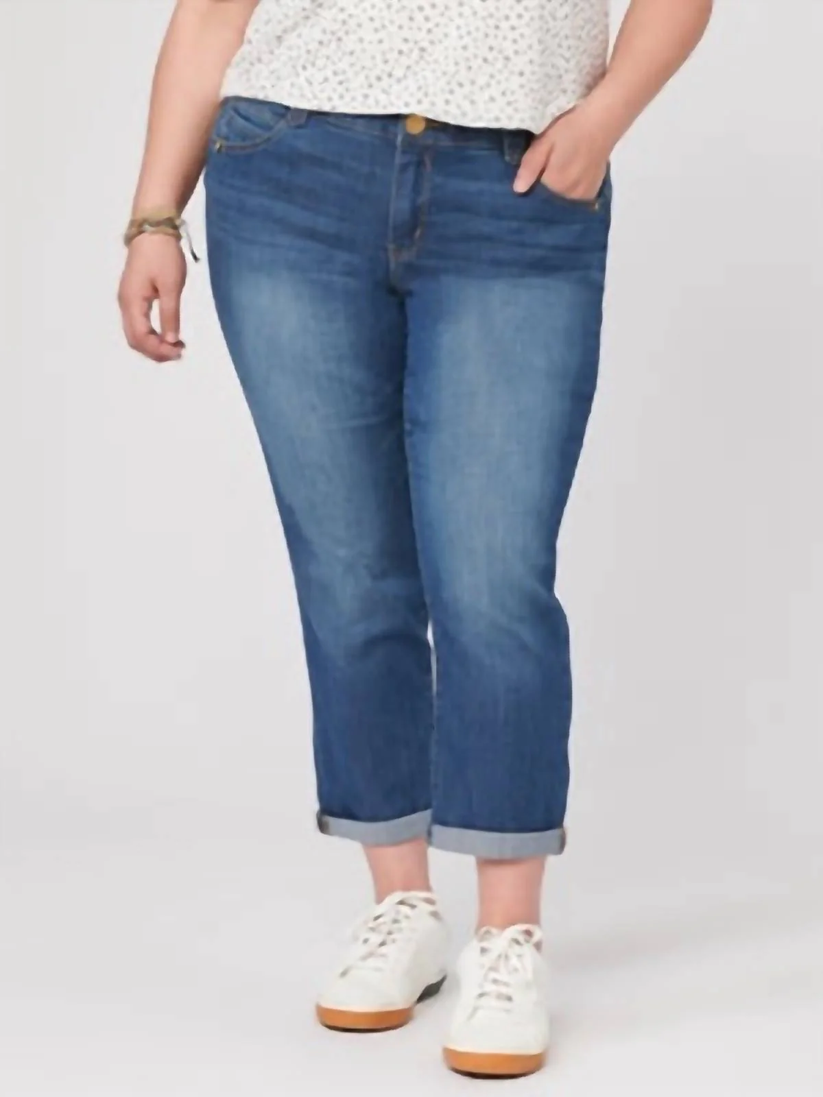 Absolution Ankle Cropped Jeans - Plus In Blue