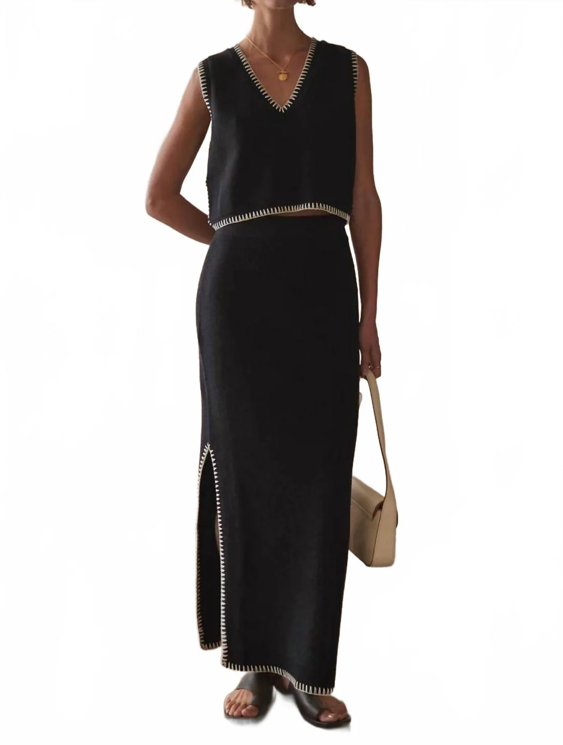 Maya Maxi Skirt In Noir