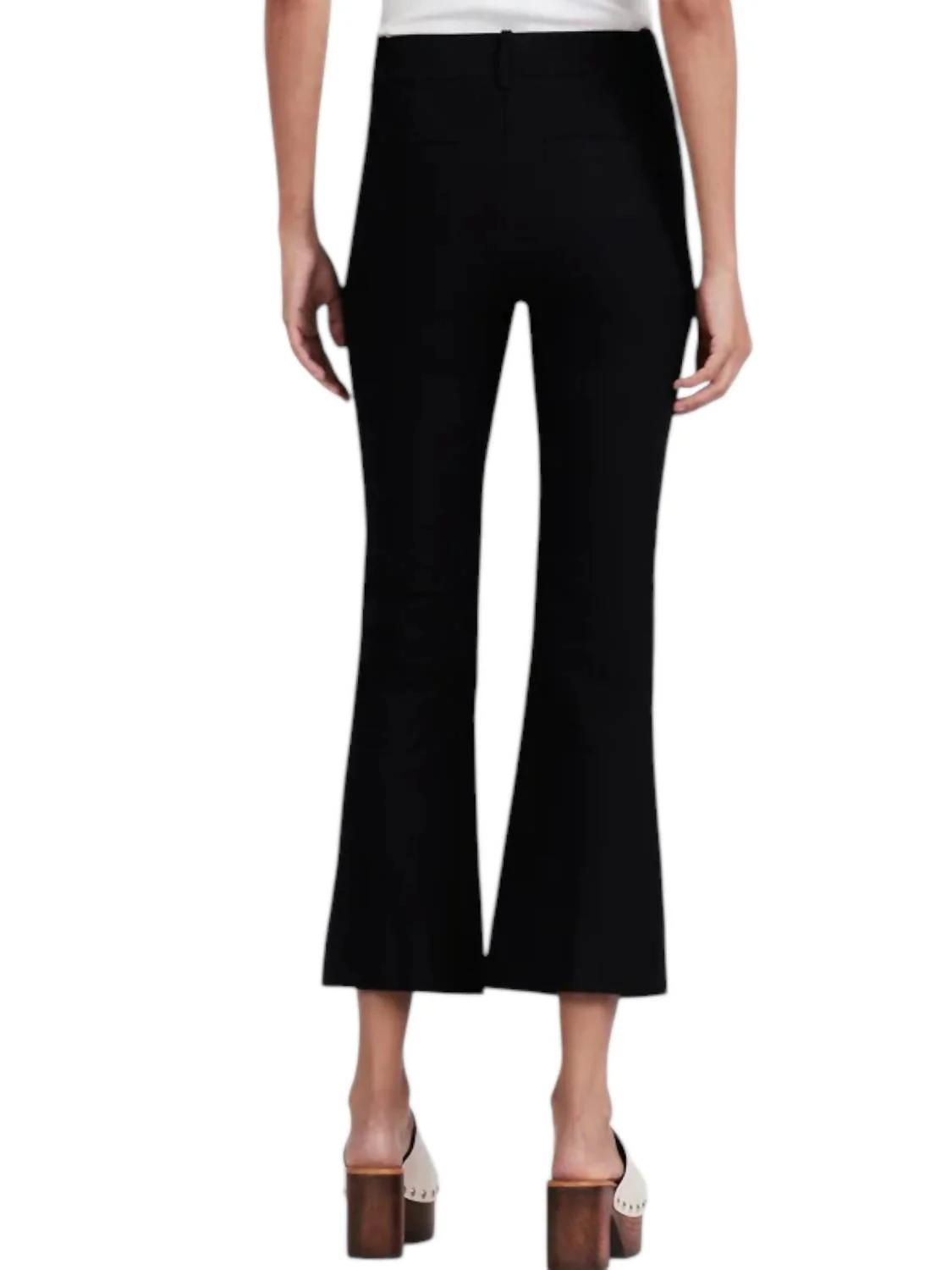 Crosby Crop Flare Trouser In Black