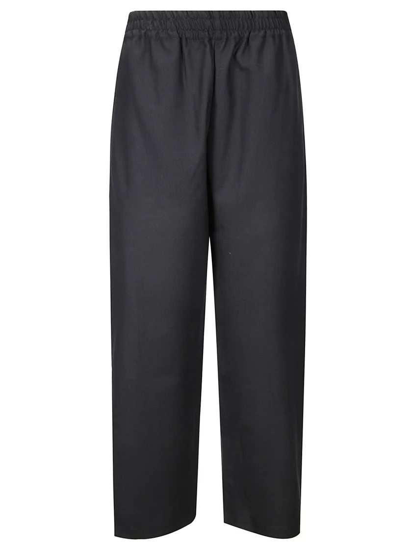 Wide Leg Trousers With Side Slit