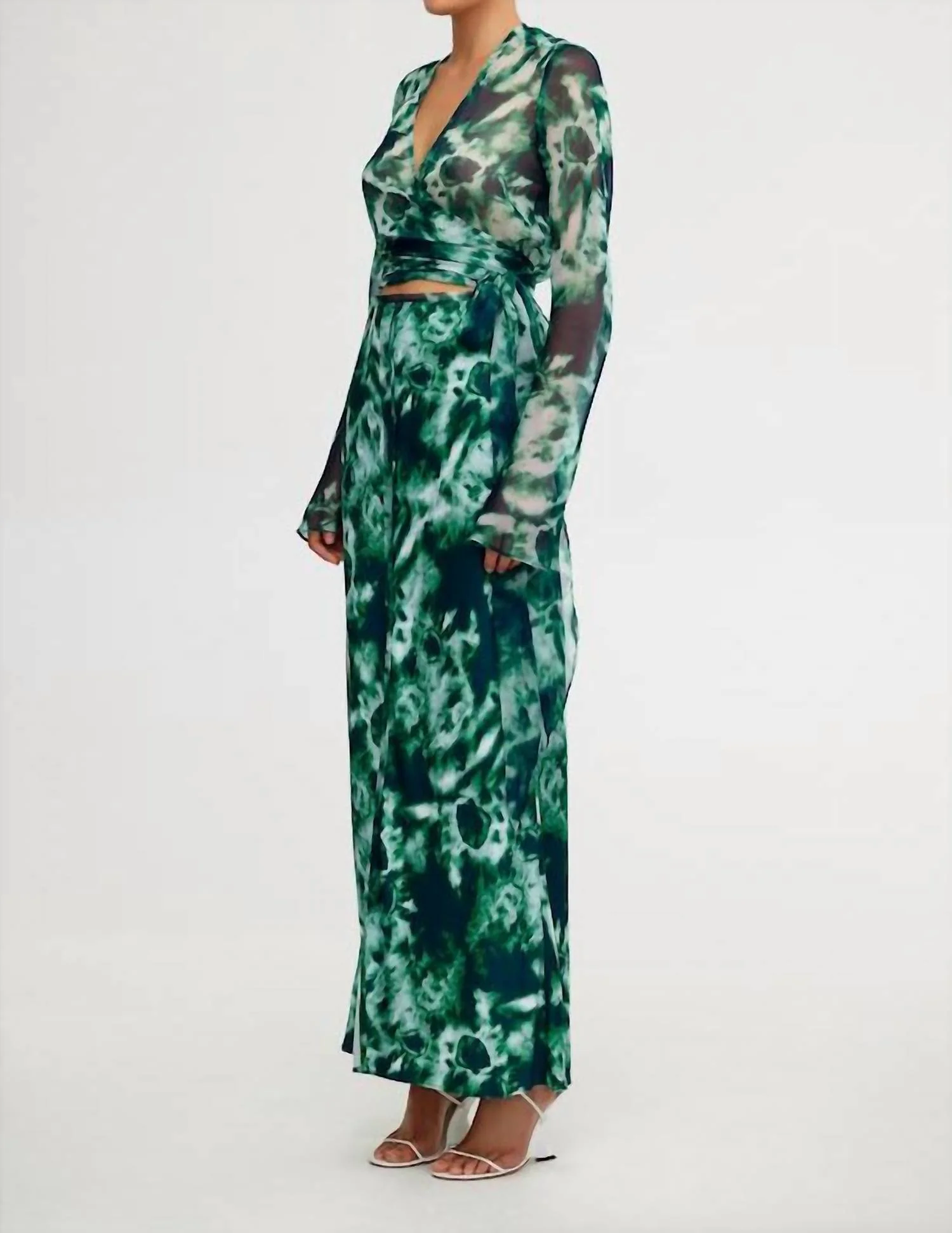 Ollie Skirt In Emerald Watercolor