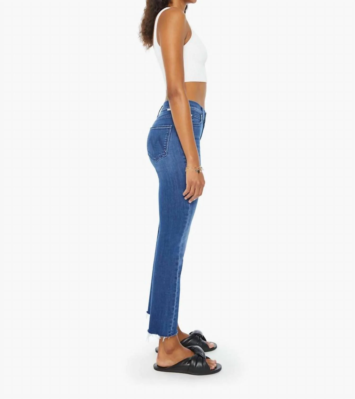 The Mid Rise Dazzler Ankle Fray Jeans In Nothing Between Us