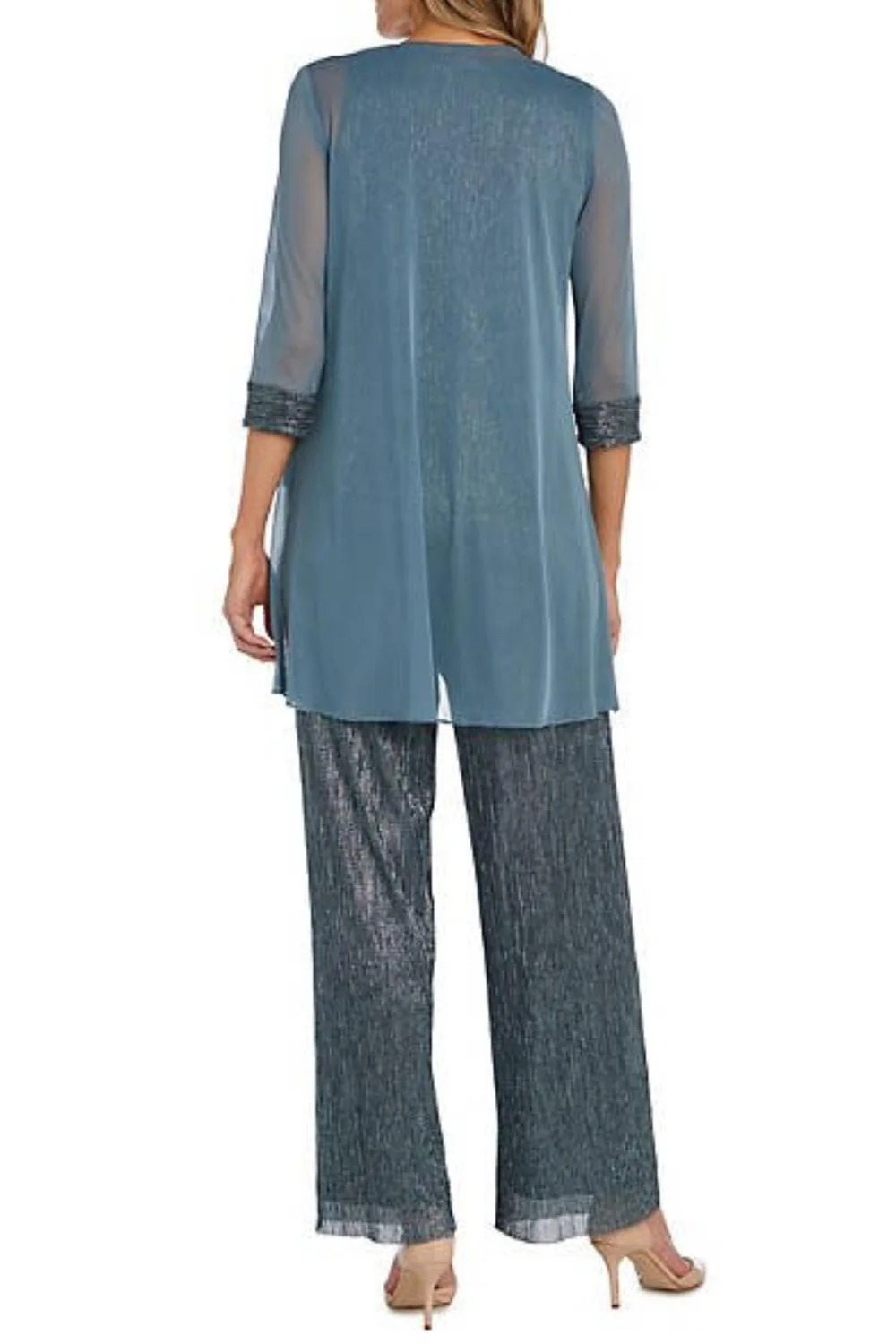 3-Piece Jacket Tank Pants Evening Set In Spruce