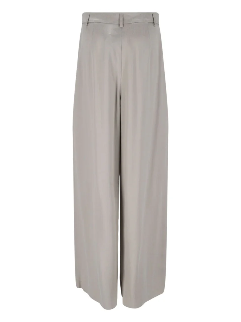 High-Waisted Wide-Leg Trousers With Front Pleats
