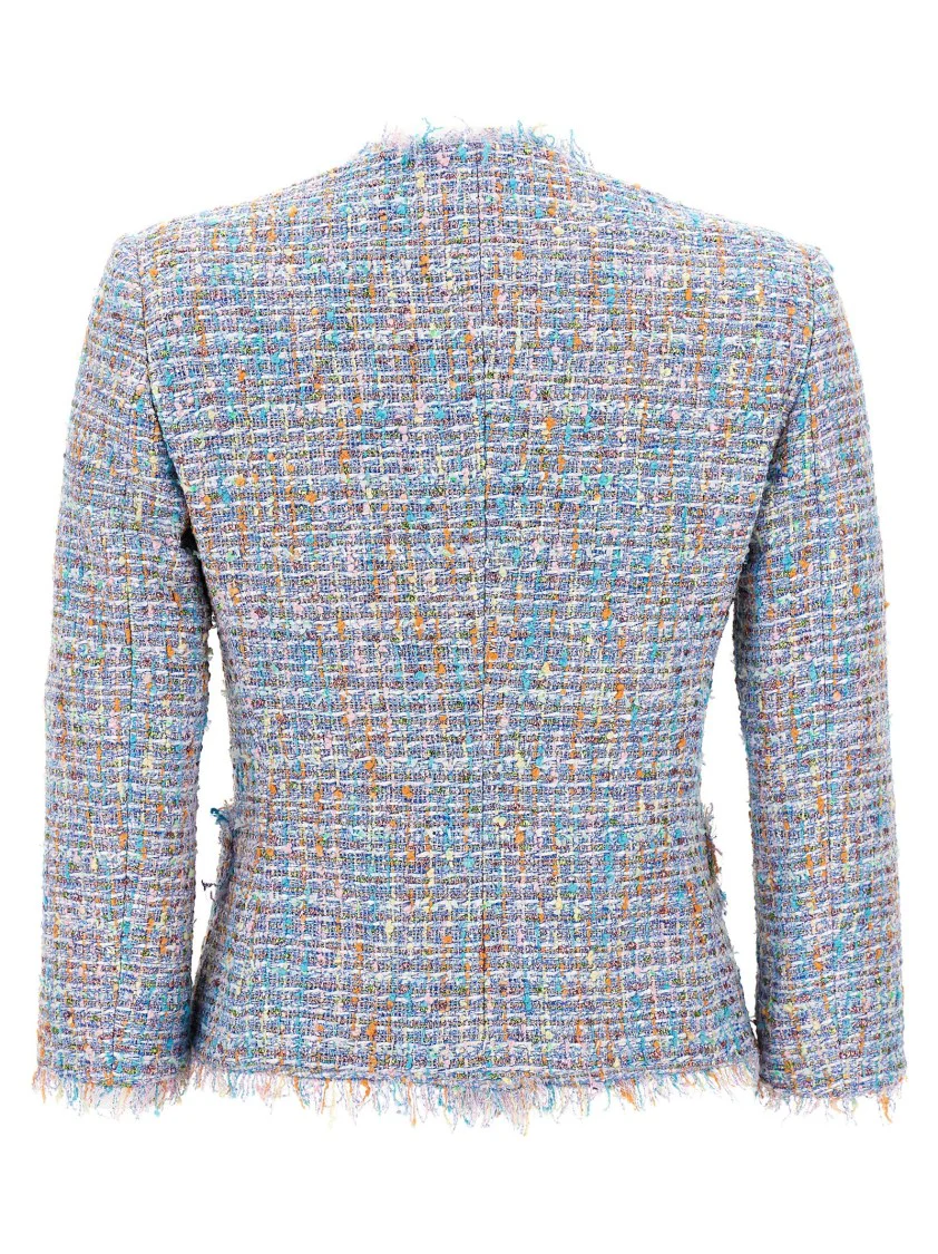 Tweed Blazer With Lamé Details