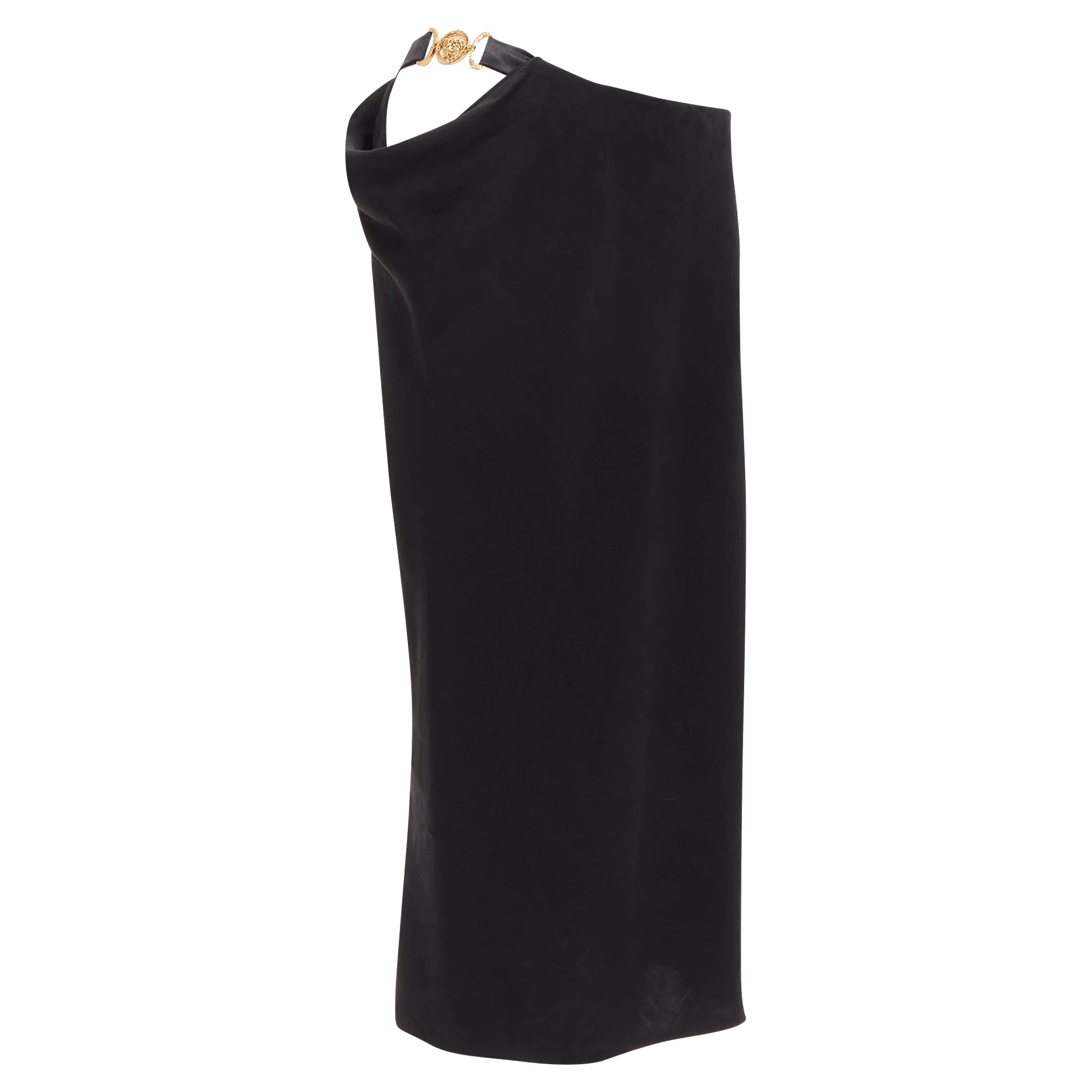 Versace Medusa Medusallion Coin cut out draped skirt