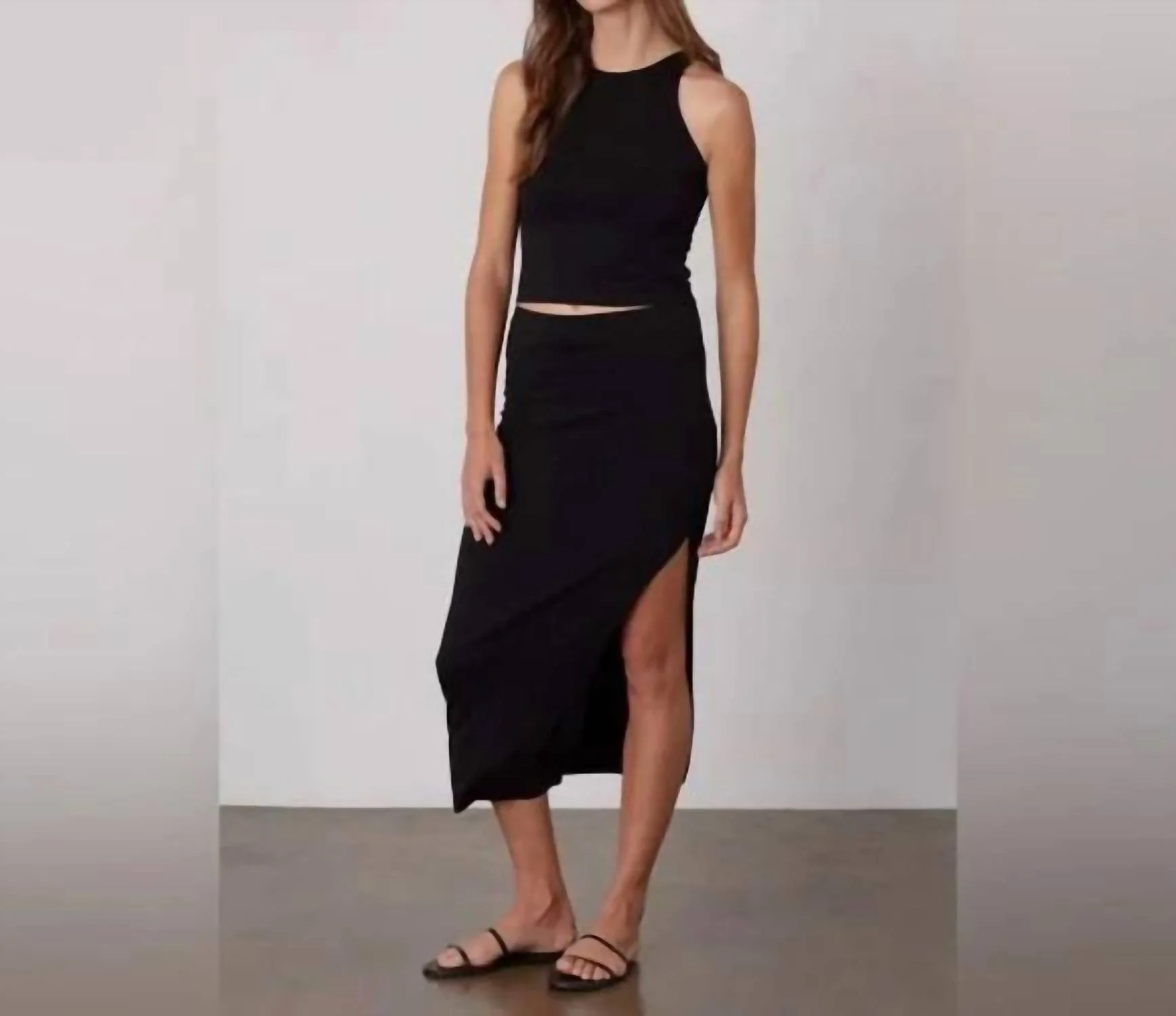 Ella Midi Skirt In Black