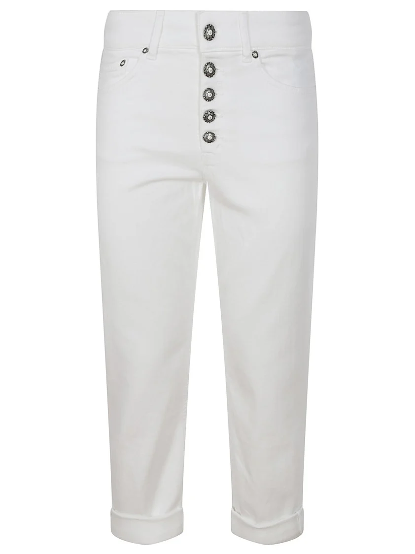 Koons Gioiello Five-Pocket White Trousers